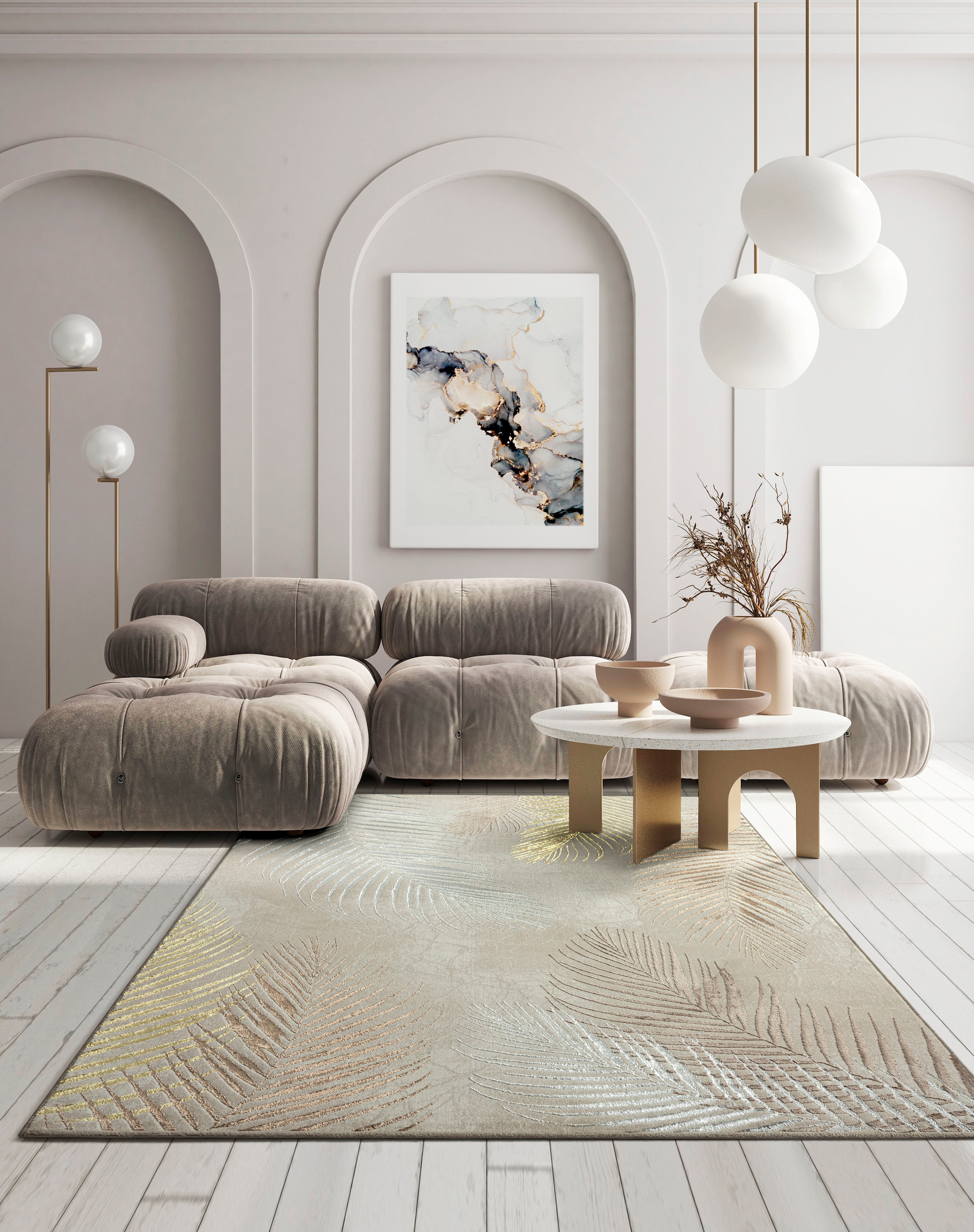 merinos Teppich »Creation 50051«, glänzend, robust Indoor, elegant, online kaufen pflegeleicht, rechteckig, Kurzflor