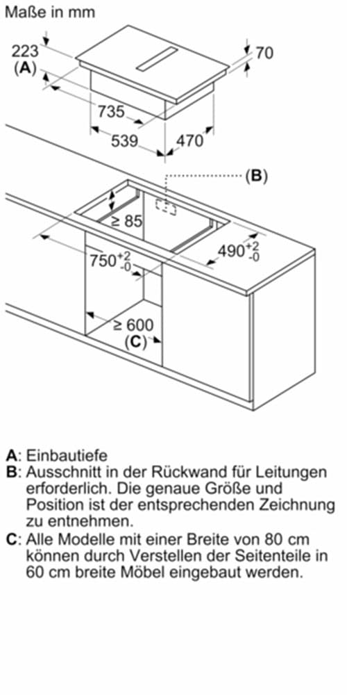 SIEMENS Kochfeld mit Dunstabzug »ED811HQ26E«