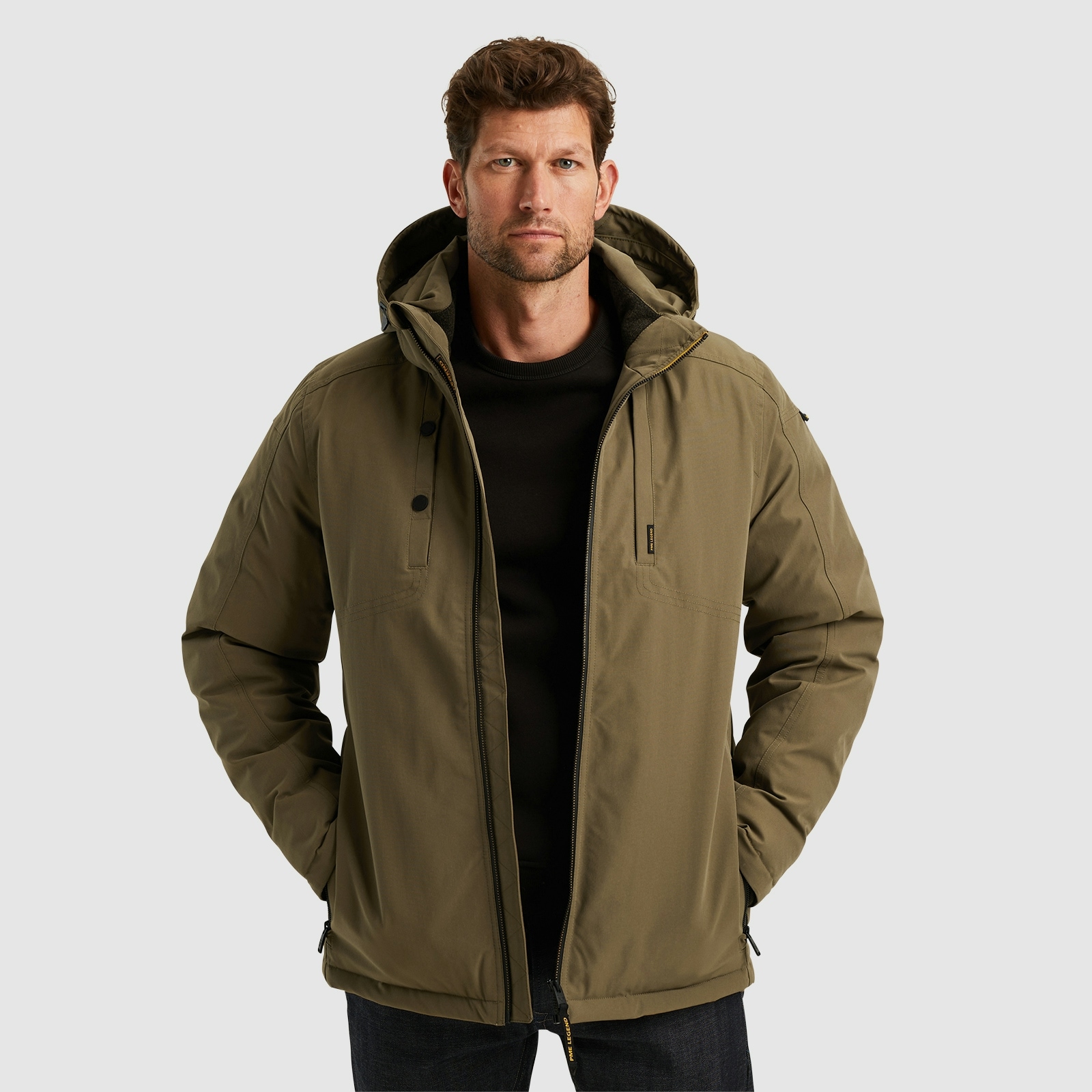 Outdoorjacke »Semi long jacket STEARPACKER Ottoman«, mit Kapuze, mit Kapuze