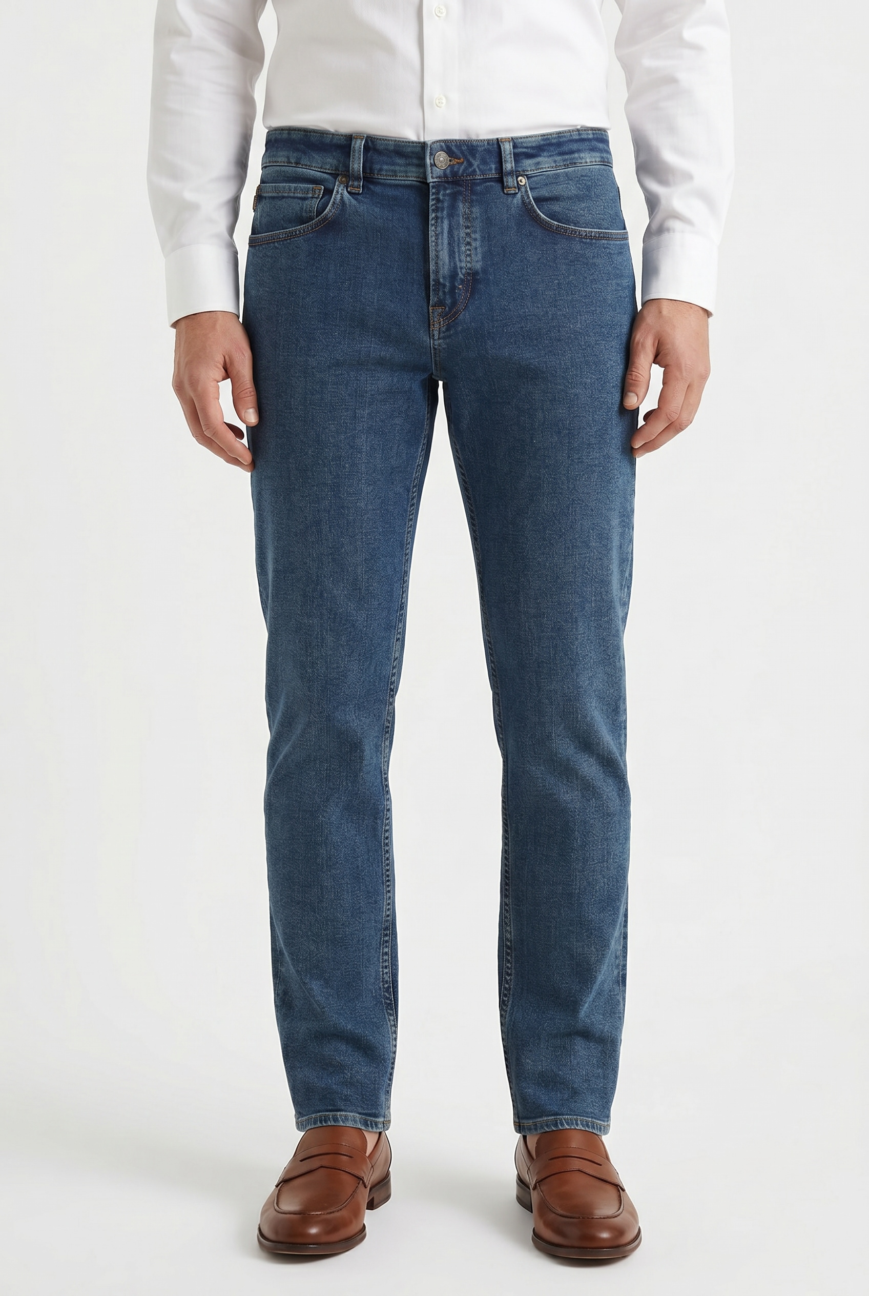 BOSS ORANGE 5-Pocket-Jeans »RE.MAINE« Regular Fit, Baumwoll-Mix, used washed