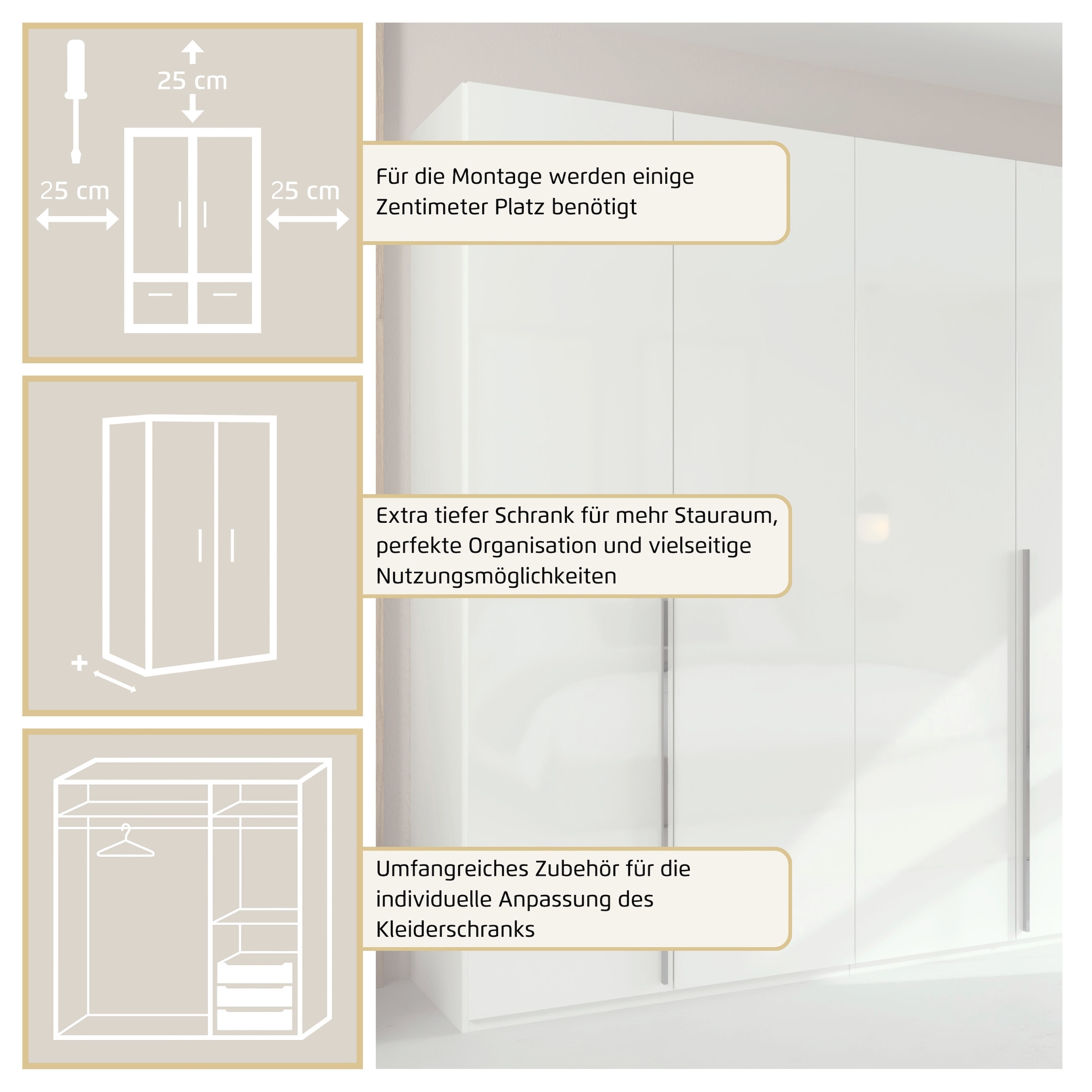 rauch Drehtürenschrank »Kleiderschrank Schrank Garderobe Wäscheschrank BESTSELLER MONTCLAR« 3 Ausstattungen BASIC/CLASSIC/PREMIUM, Breiten 201/251/301/350/400 cm, 