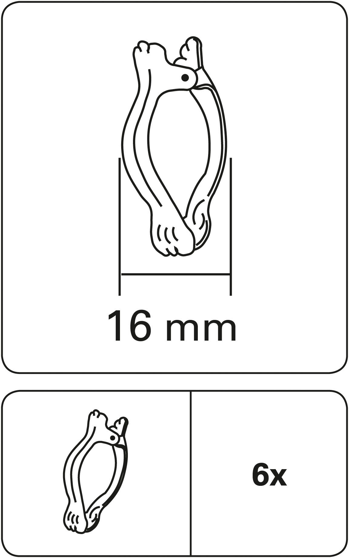 für (6 Dekorationen für St.), GARDINIA Dekoklammer von Stoffe Raffhalter »Donauklammer«,