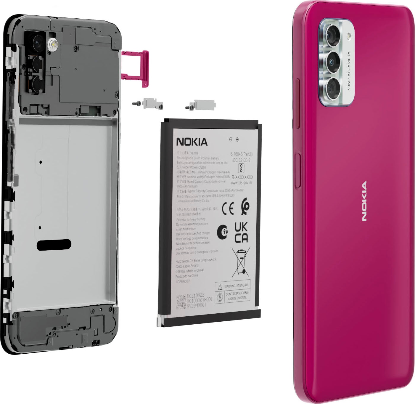 Nokia Smartphone »G42«, pink, 16,9 cm/6,65 Zoll, 128 GB Speicherplatz, 50 MP Kamera