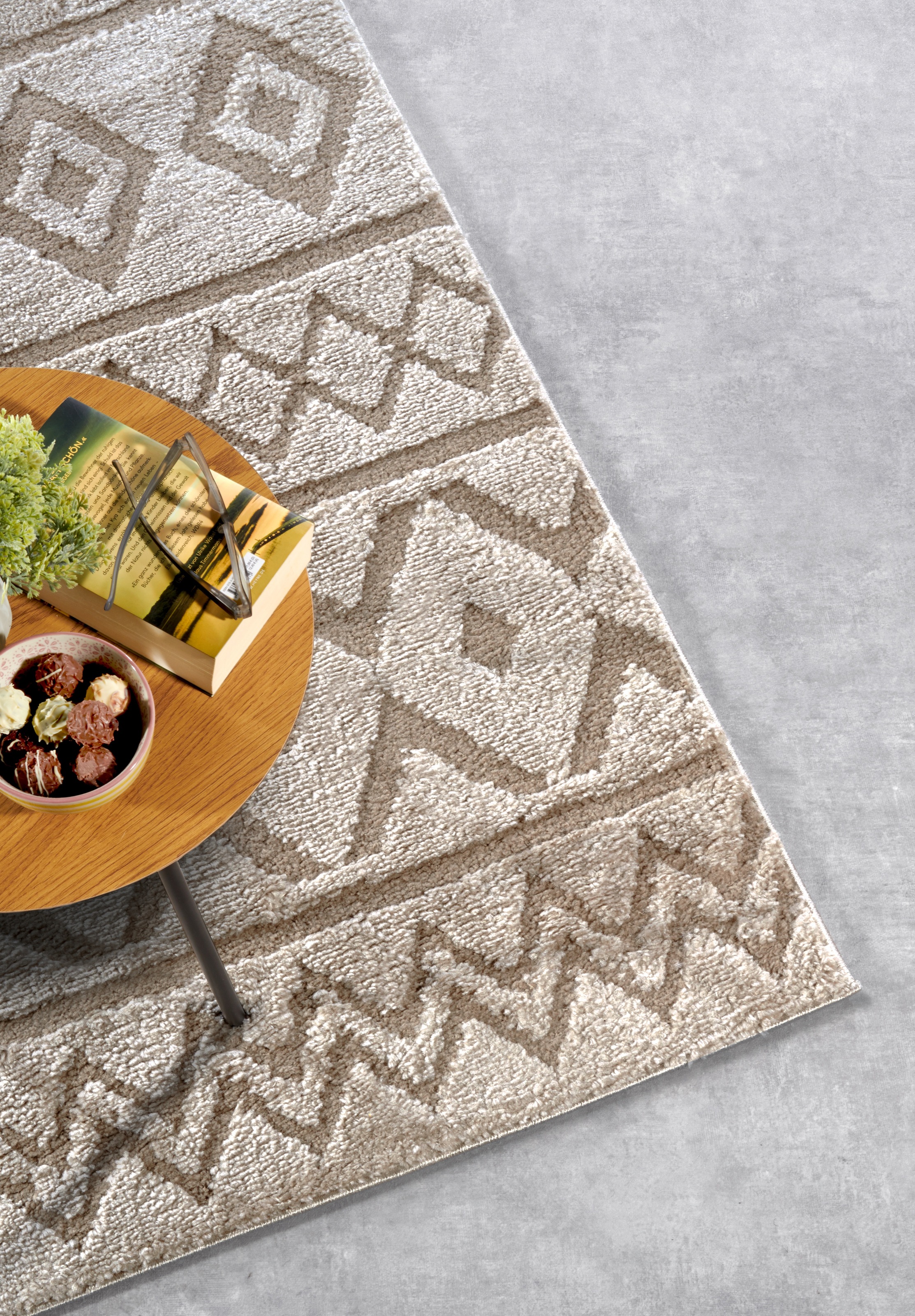 ELLE DECORATION Designteppich »Itinerance«, rechteckig, 18 mm Höhe, Hochflor, Shaggy, Läufer, weich, Langflor, modern, Hoch Tief Effekt