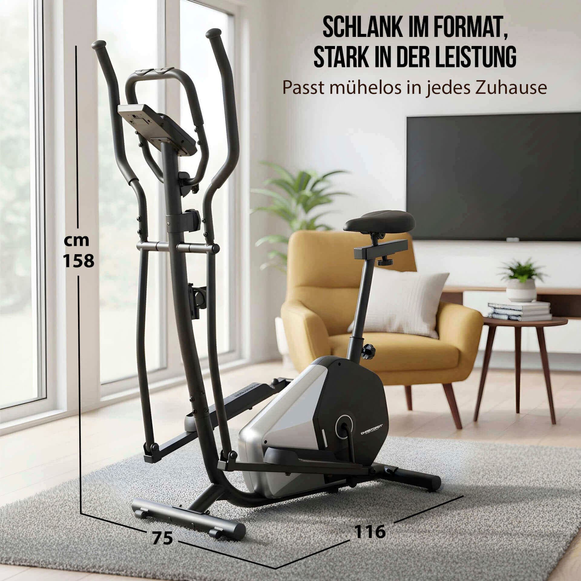 Christopeit Sport® Crosstrainer »Crosstrainer CT 6« 120 kg max. Benutzergewicht, 15 Widerstandsstufen