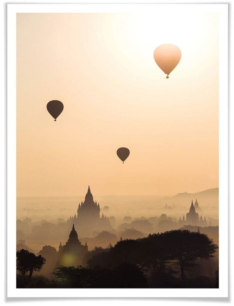 Landschaften, Wandposter (1 Bagan«, bequem »Morgen über Bild, Poster Wandbild, Wall-Art St.), bestellen Poster,