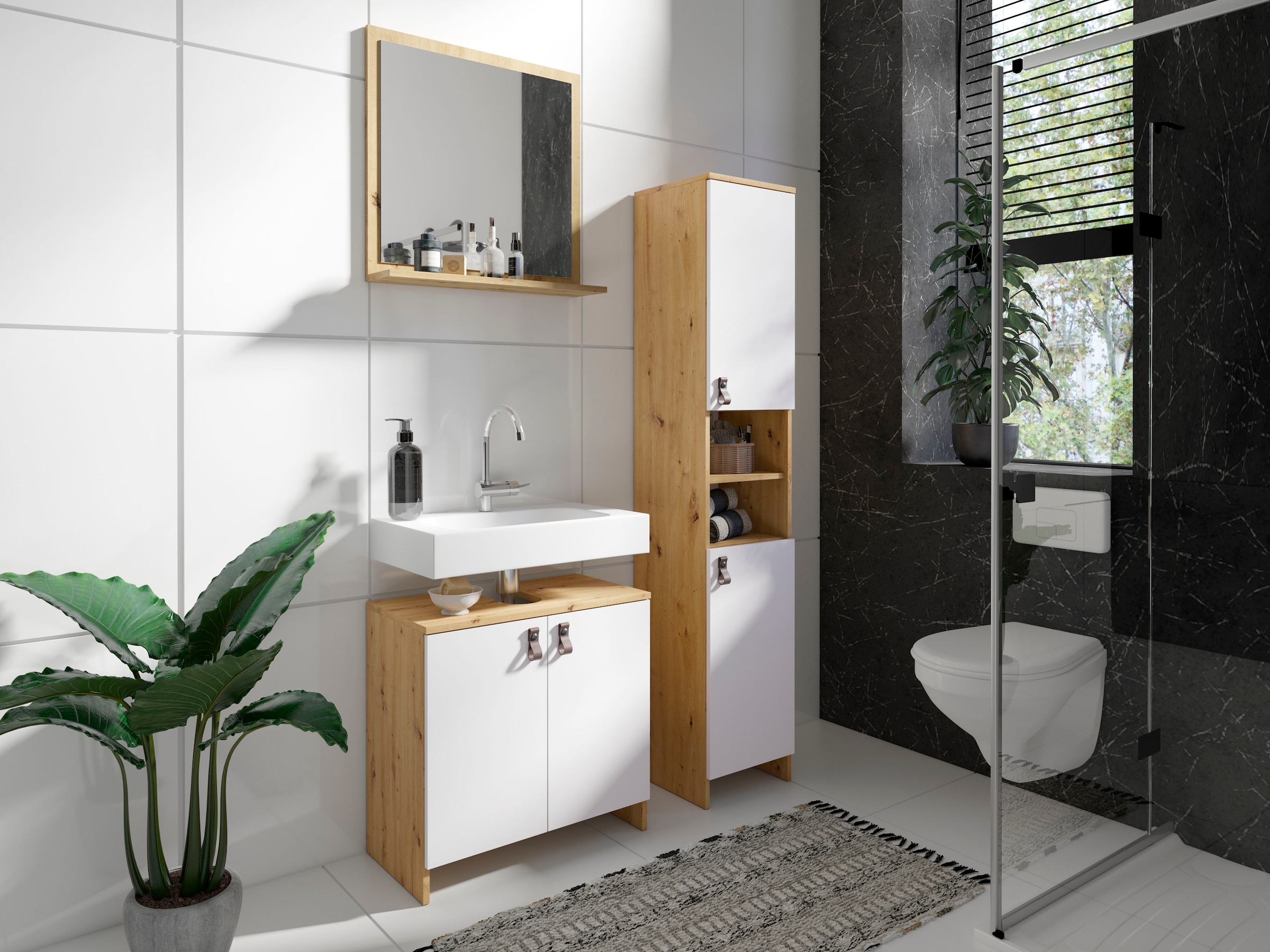 Homexperts Badspiegel »New Port«, Spiegel mit praktischer Ablagefläche