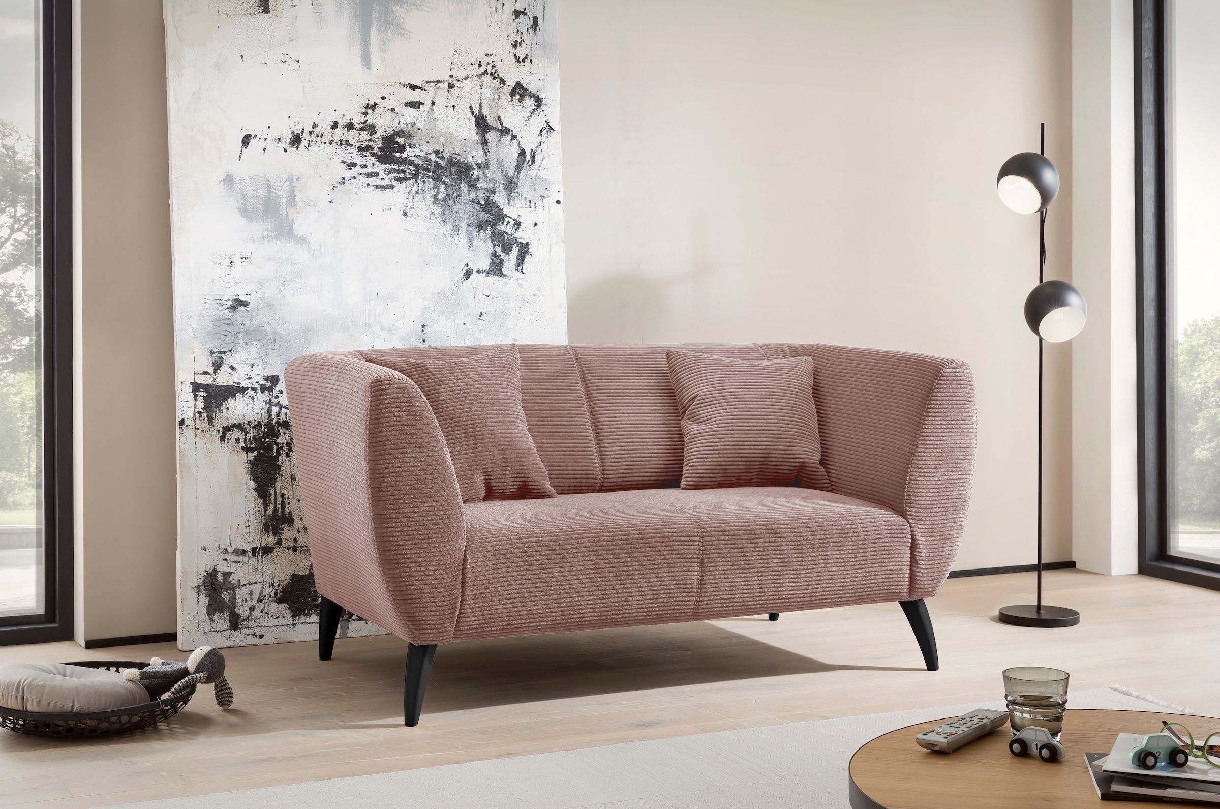 Home affaire 2-Sitzer zwei verschiedene Fußfarben wählbar