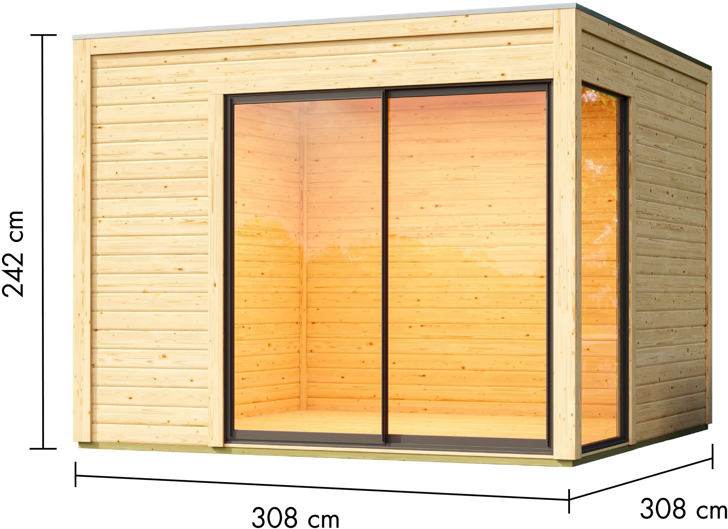 Karibu Gartenhaus »Ditsche 1« inkl. Massivholzfußboden