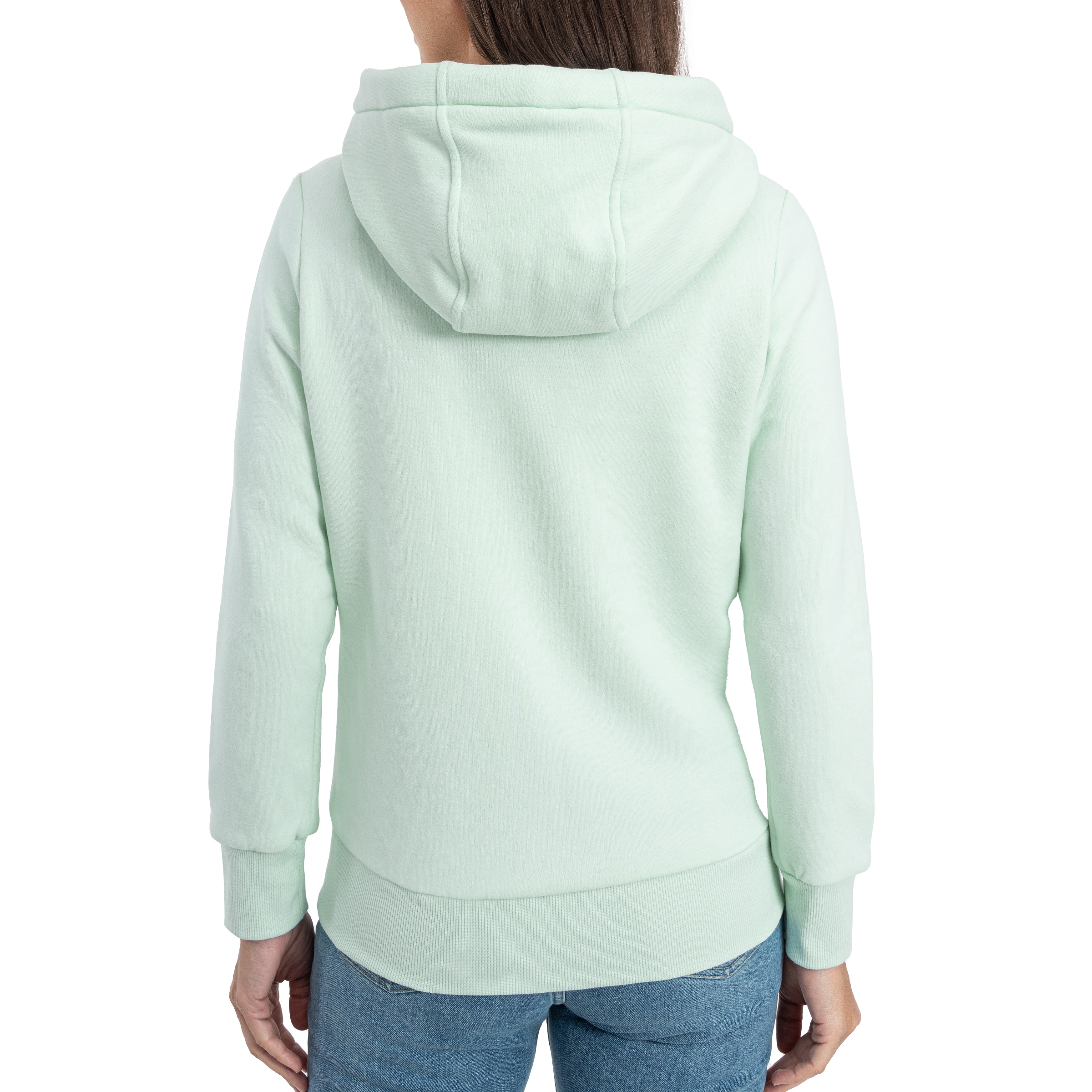 DEPROC Active Kapuzensweatshirt »HildaCMYK II WOMEN«, weiche Fleecejacke mit Kängurutasche