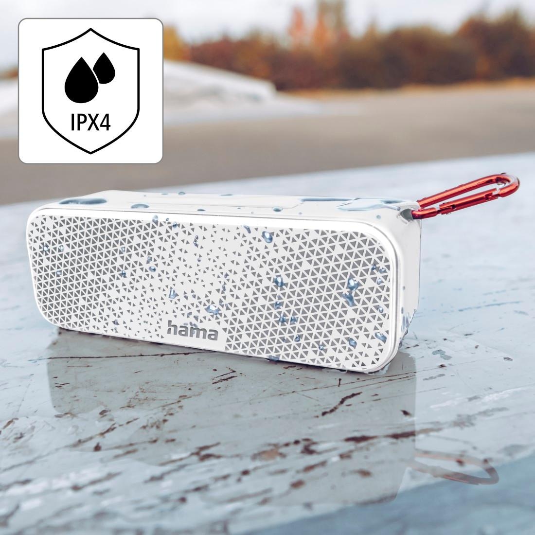 Hama Bluetooth-Lautsprecher »Tragbare | 8 W, XXL Garantie Outdoor-Musikbox Karabiner mit Jahre Box, 3 spritzwassergeschützt ➥ Bluetooth IPX4«, UNIVERSAL