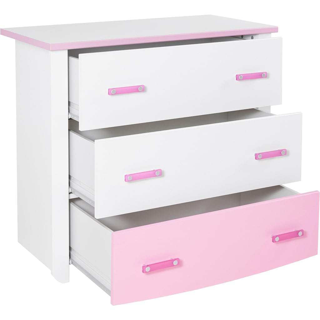 Parisot Jugendzimmer-Set »Biotiful«, (Set, 4 St., Bett, Nachttisch, Schrank, Kommode), mit Kleiderschrank und Kommode