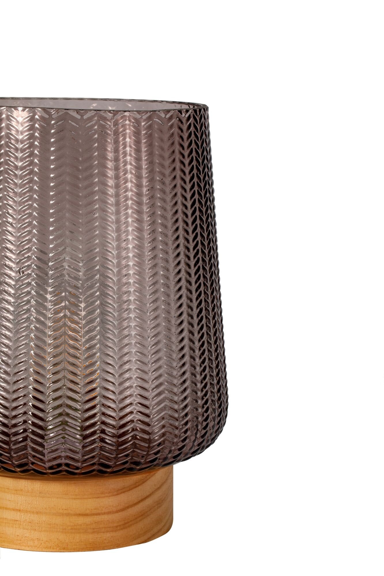 Pauleen LED Tischleuchte »Fancy Glamour mobile Taupe Glas/Holz«, 1 flammig, Leuchtmittel E27 | Leuchtmittel wechselbar, E27, Timer Batterie