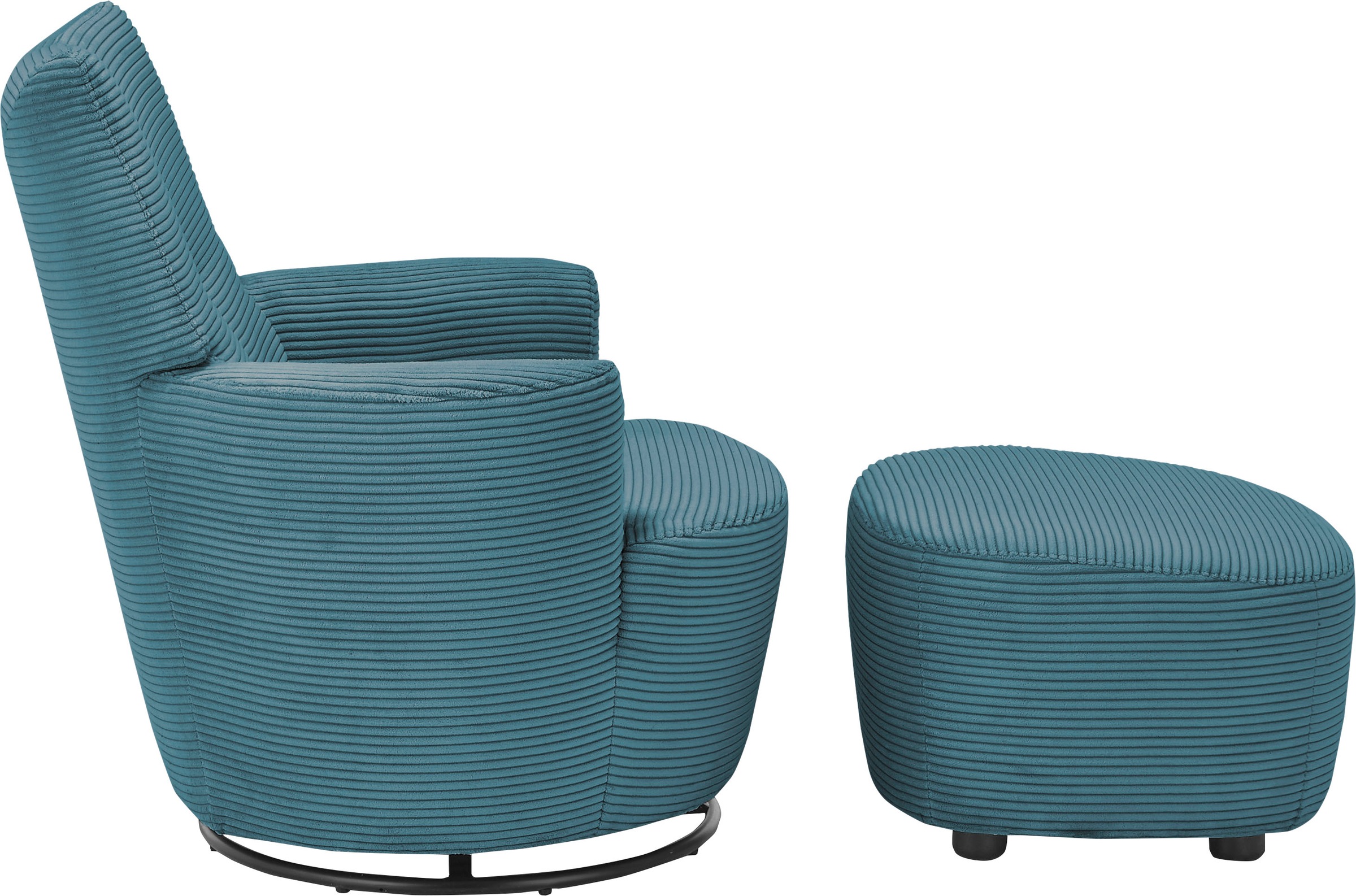 set one by Musterring Relaxsessel »SO 1450«, (Set), mit Dreh- und Wippfunktion, inklusive Hocker