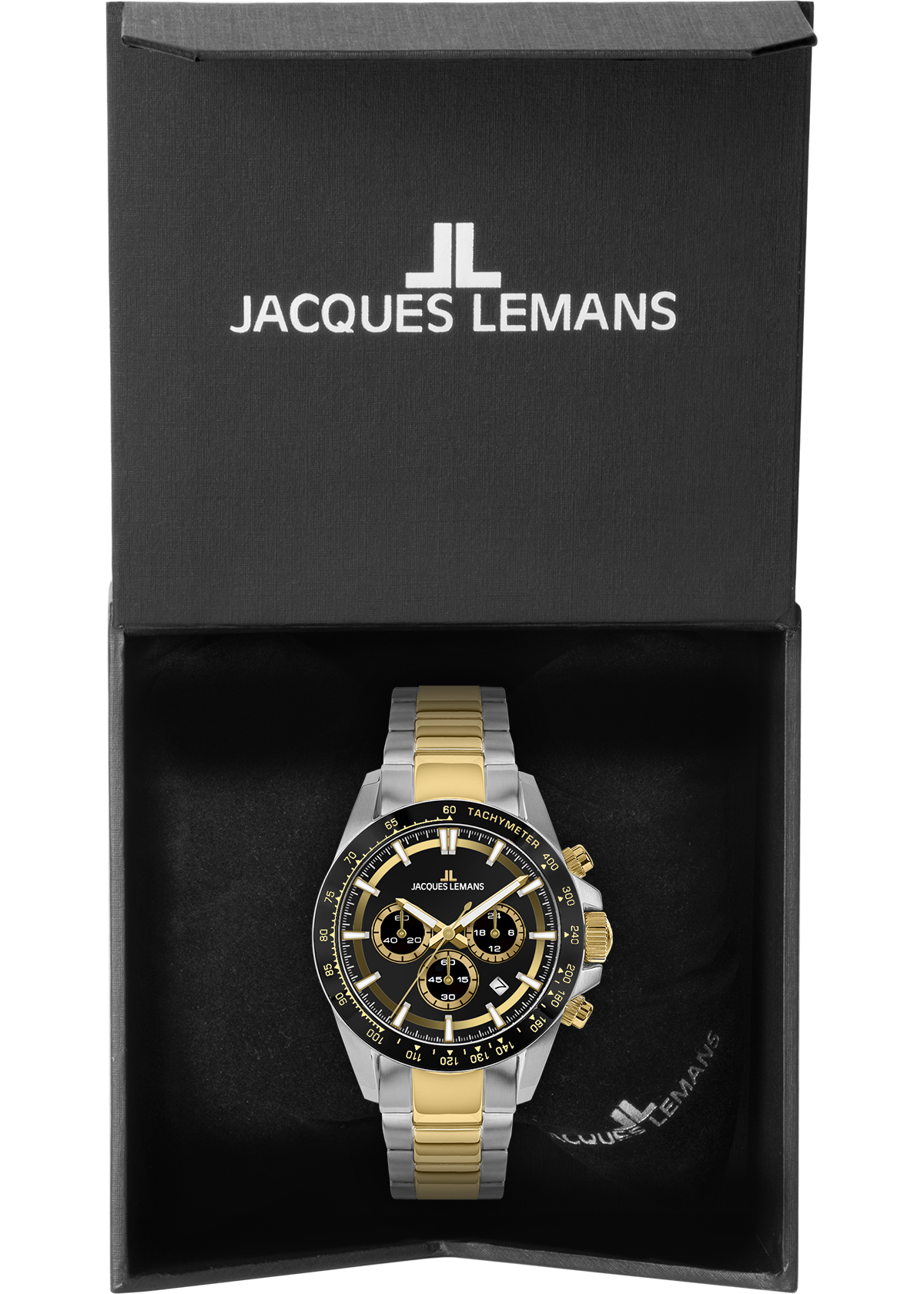 Jacques Lemans Quarzuhr »Liverpool« Armbanduhr, Herrenuhr, Edelstahlarmband, analog, Tag, Stoppfunktion