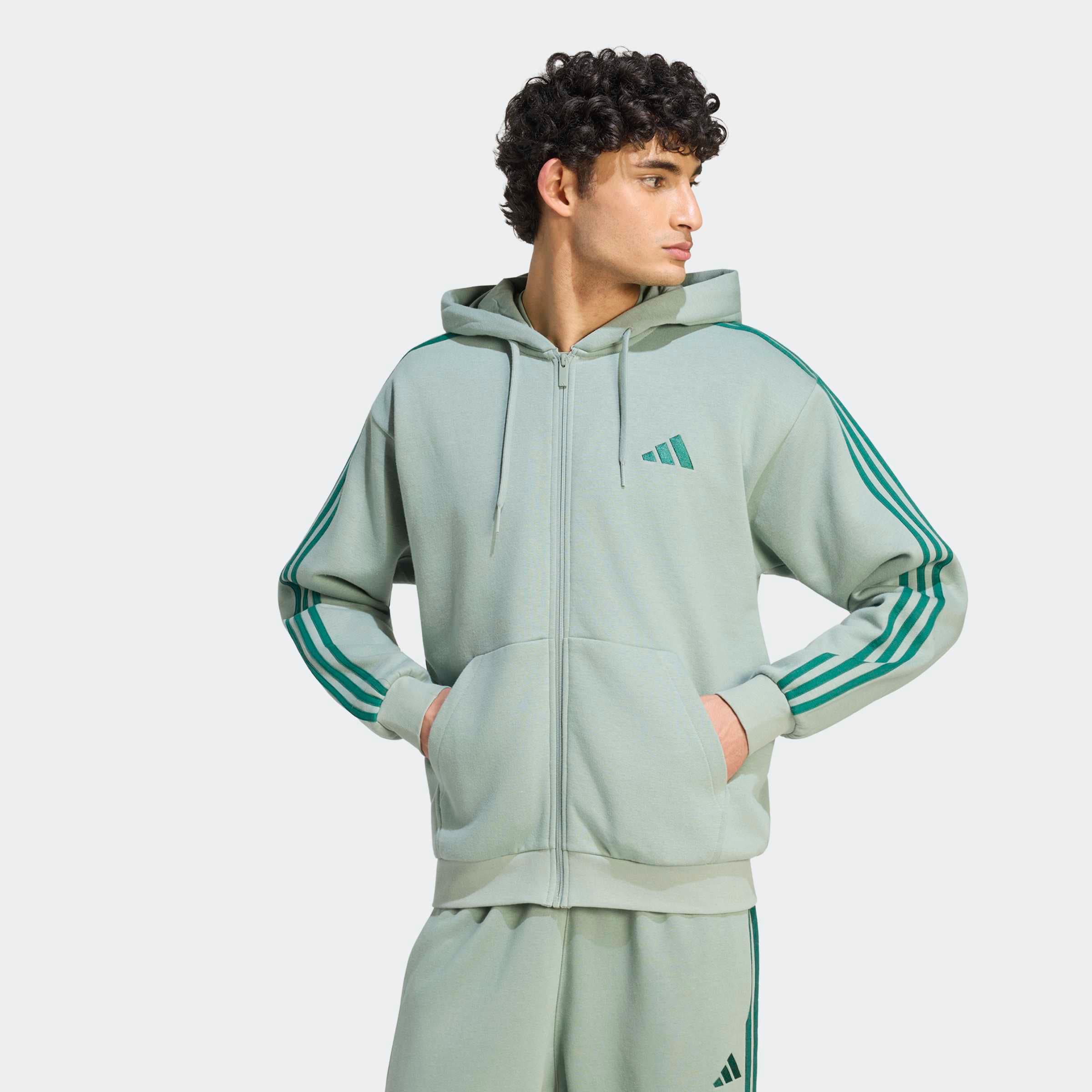 adidas Sportswear Kapuzensweatshirt »M 3S FL FZ HD«, sportlicher Stil, mit Kapuze, mit angesetzten Ärmelbündchen
