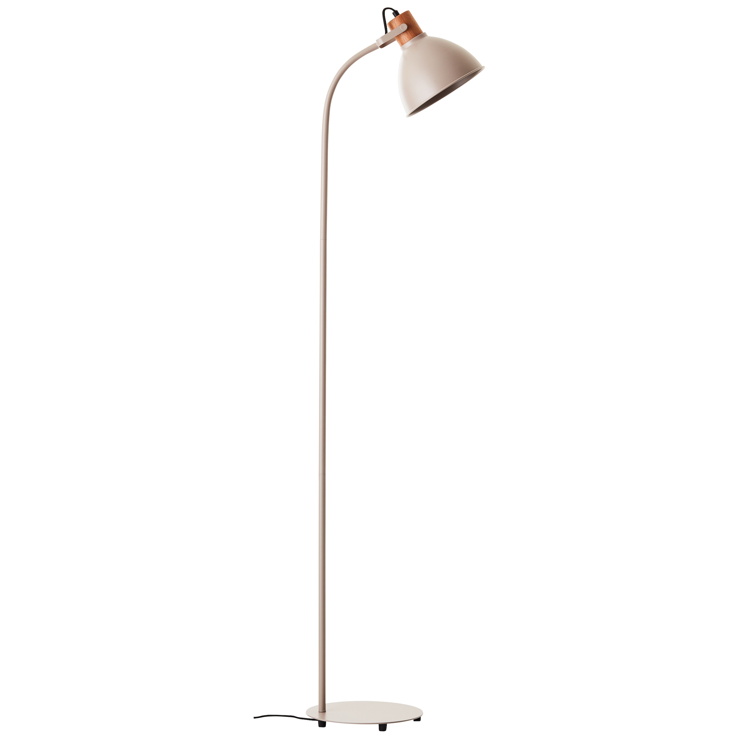 Brilliant Stehlampe »Erena«, 1 flammig-flammig, Höhe 150 cm, E27, Metall/Holz, taupe