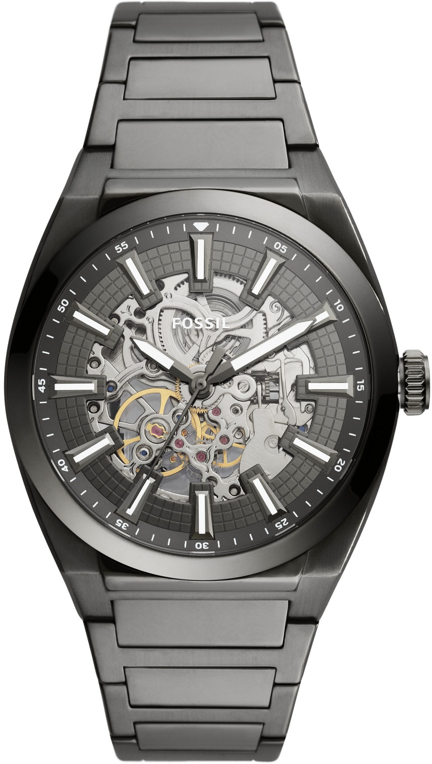 Fossil Automatikuhr »EVERETT, ME3206«, Armbanduhr, Herrenuhr, mechanische Uhr, skelettiertes Zifferblatt