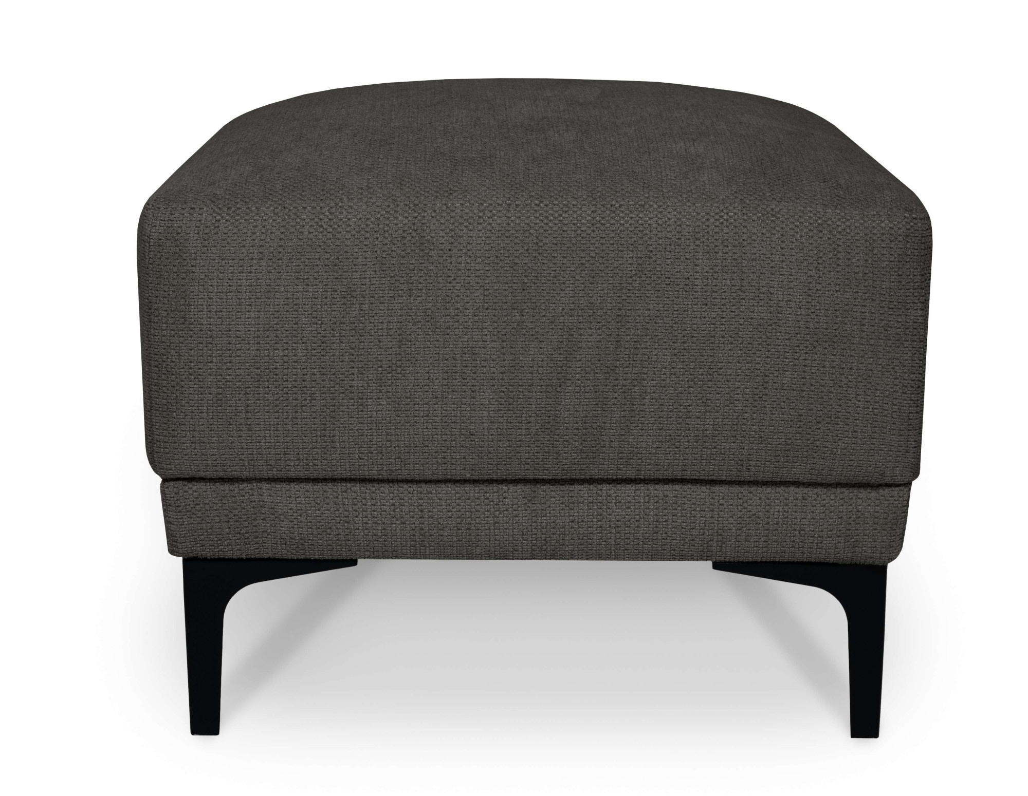 OTTO home Polsterhocker »Xander« 1 Stk. tlg. Breite 58 cm, Soft-Touch Chenille, schwarze Metallfüße