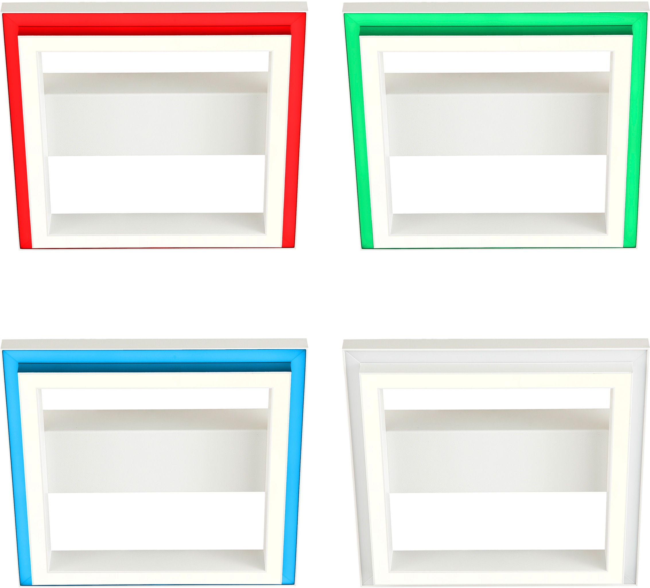 Brilliant LED Deckenleuchte »Pallas«, 1 flammig, Leuchtmittel LED-Modul | LED fest integriert, 30 x 30 cm, dimmbar, CCT, RGB, 1800 Lumen, Metall/Kunststoff, weiß