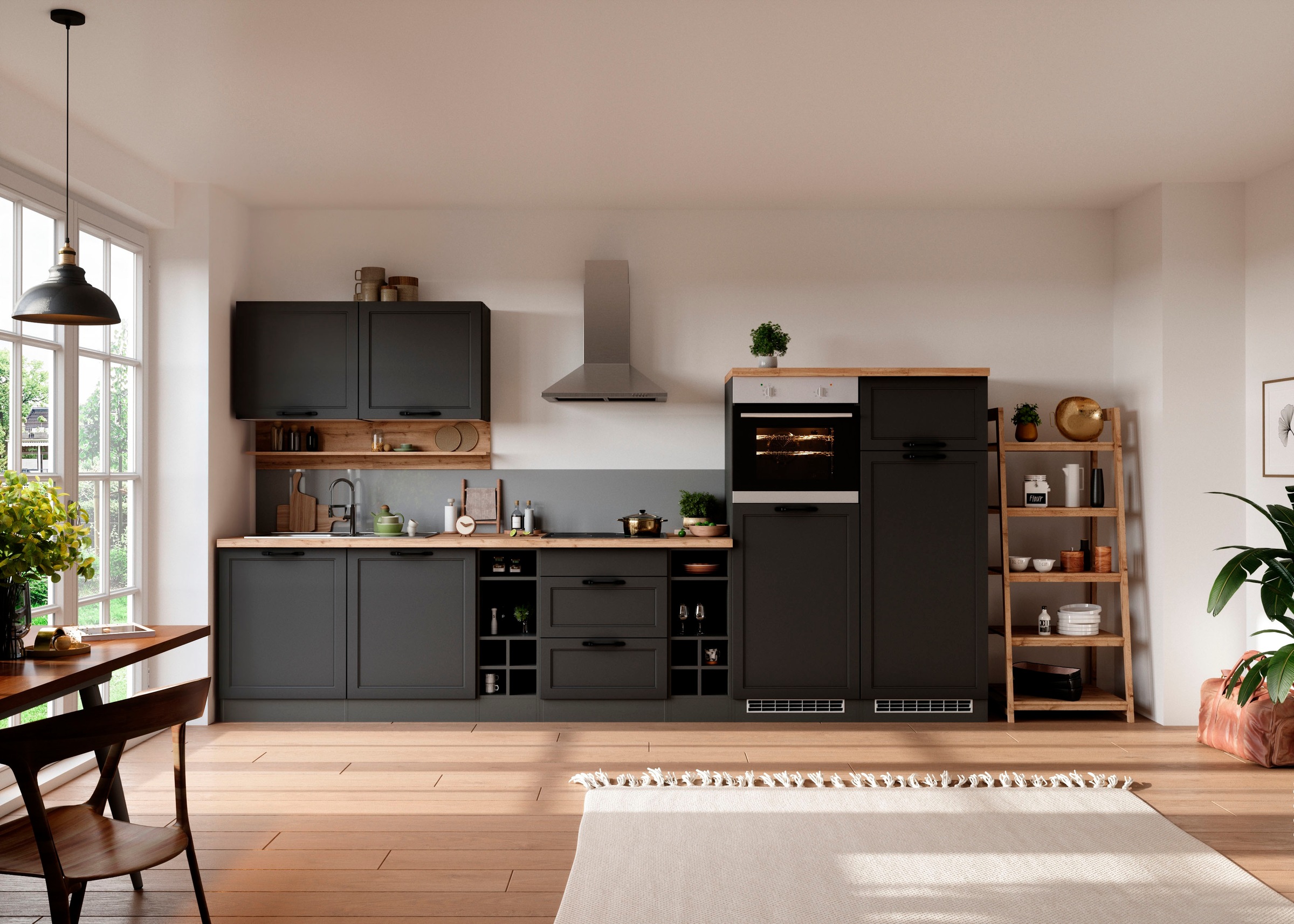 KOCHSTATION Kochfeldumbauschrank »KS-Lana« Breite 120 cm