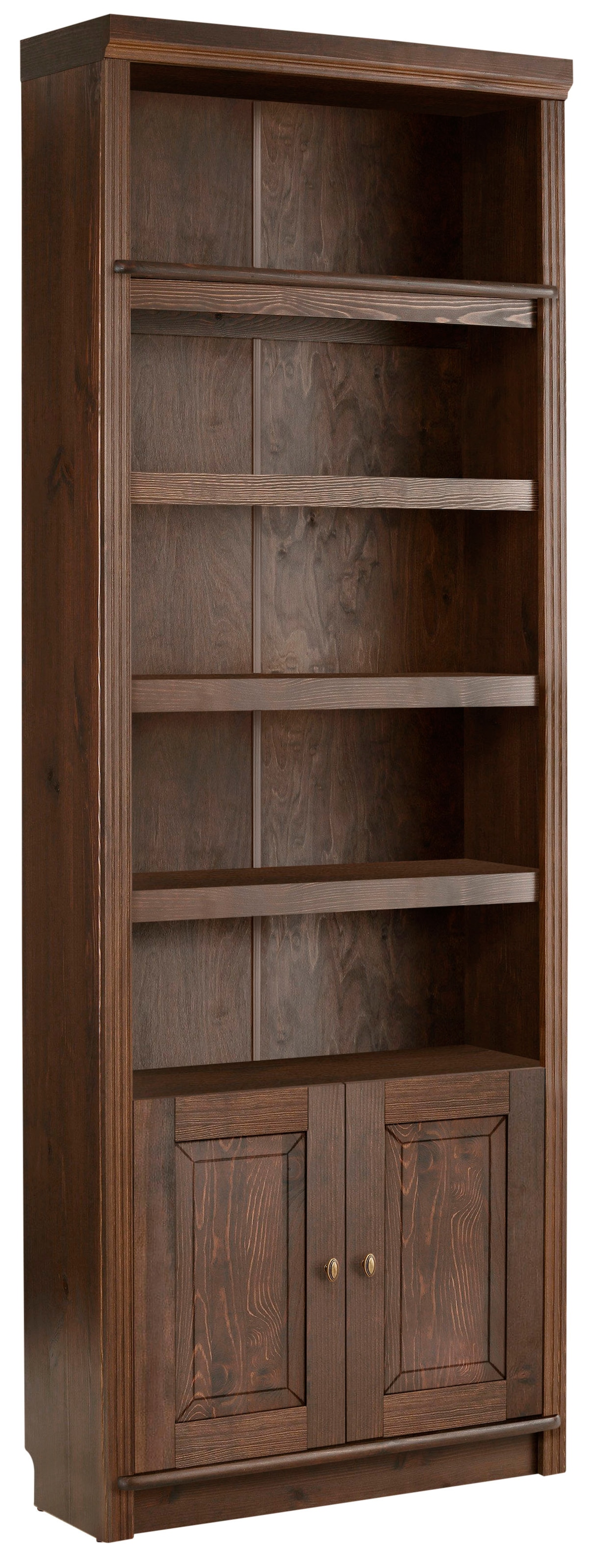 Home affaire Bücherregal »Soeren«, aus massiver Kiefer, Höhe 220 cm, mit 2 Holztüren, viel Stauraum