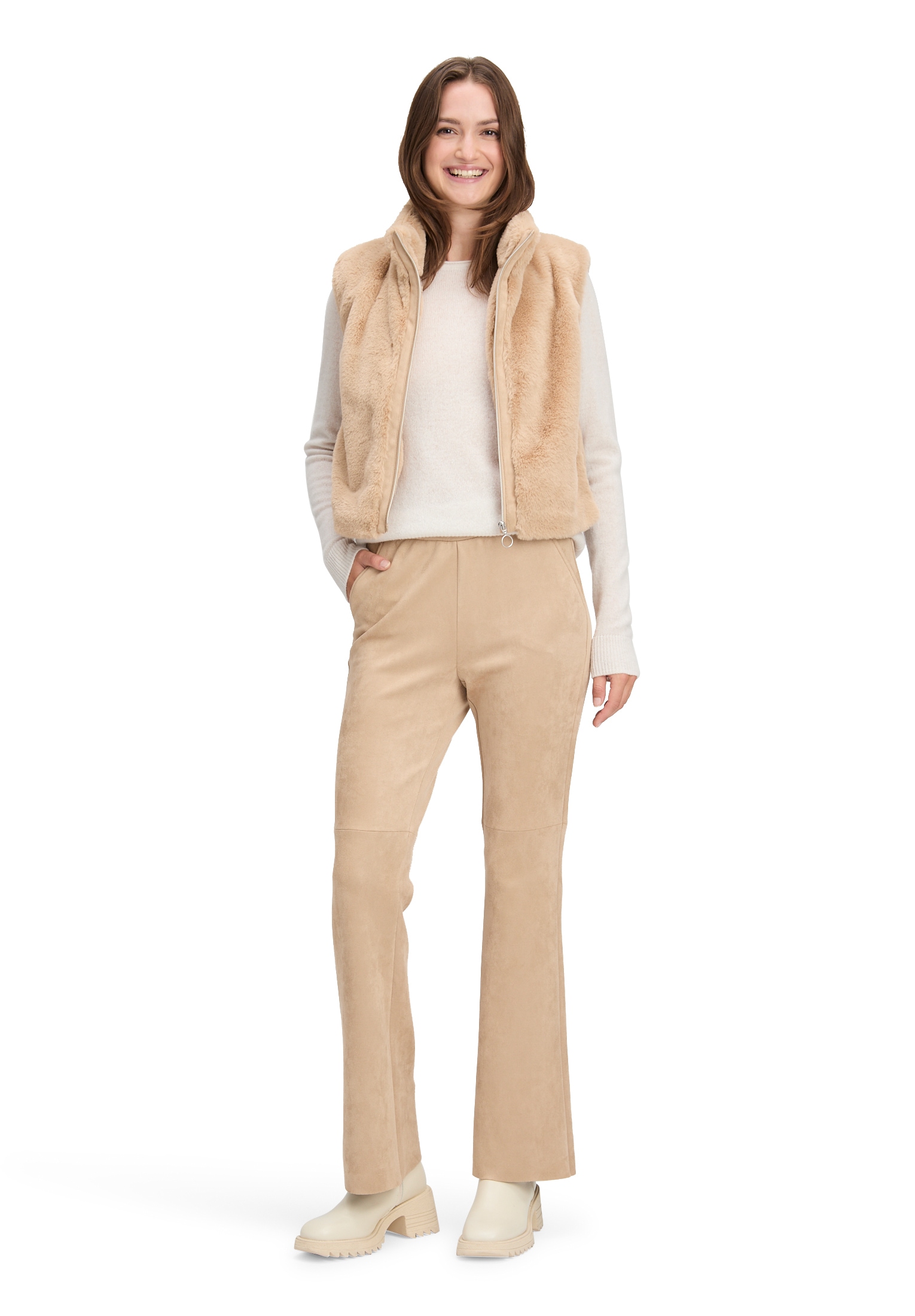 Betty Barclay Fellimitatweste »Plüschweste mit Reißverschluss«