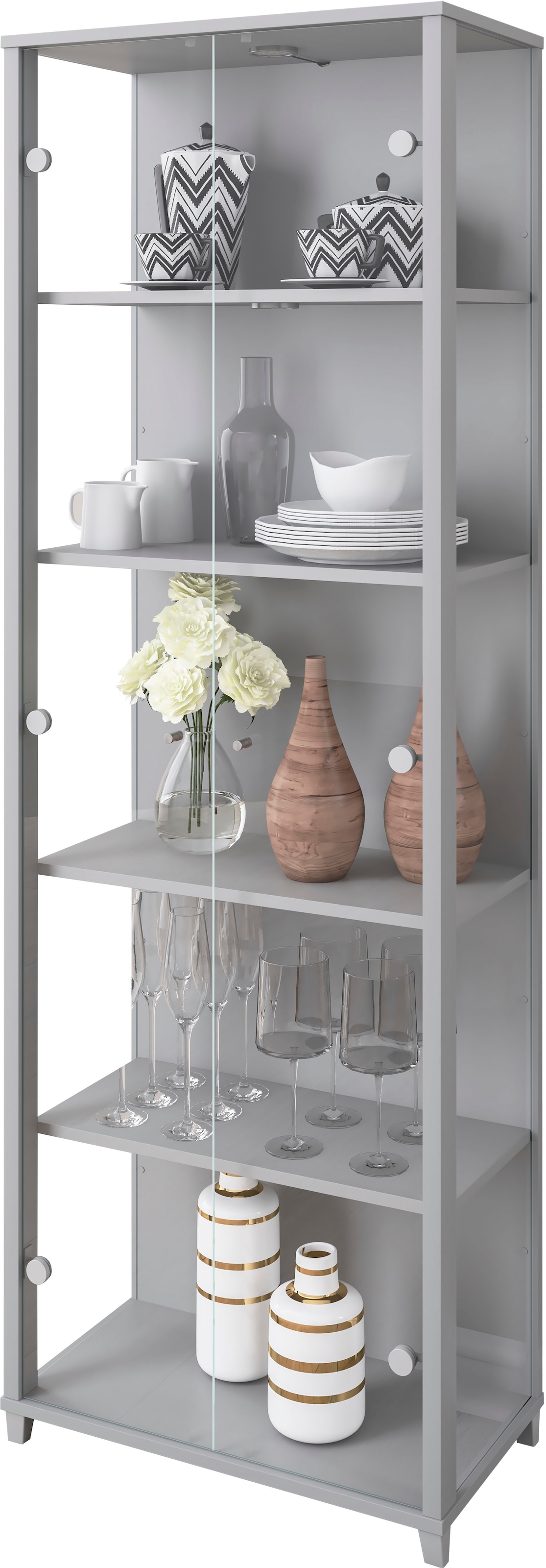 fif möbel Vitrine »OPTIMA«, Standvitrine, Vitrinenschrank, Glasvitrine, Sammlervitrine