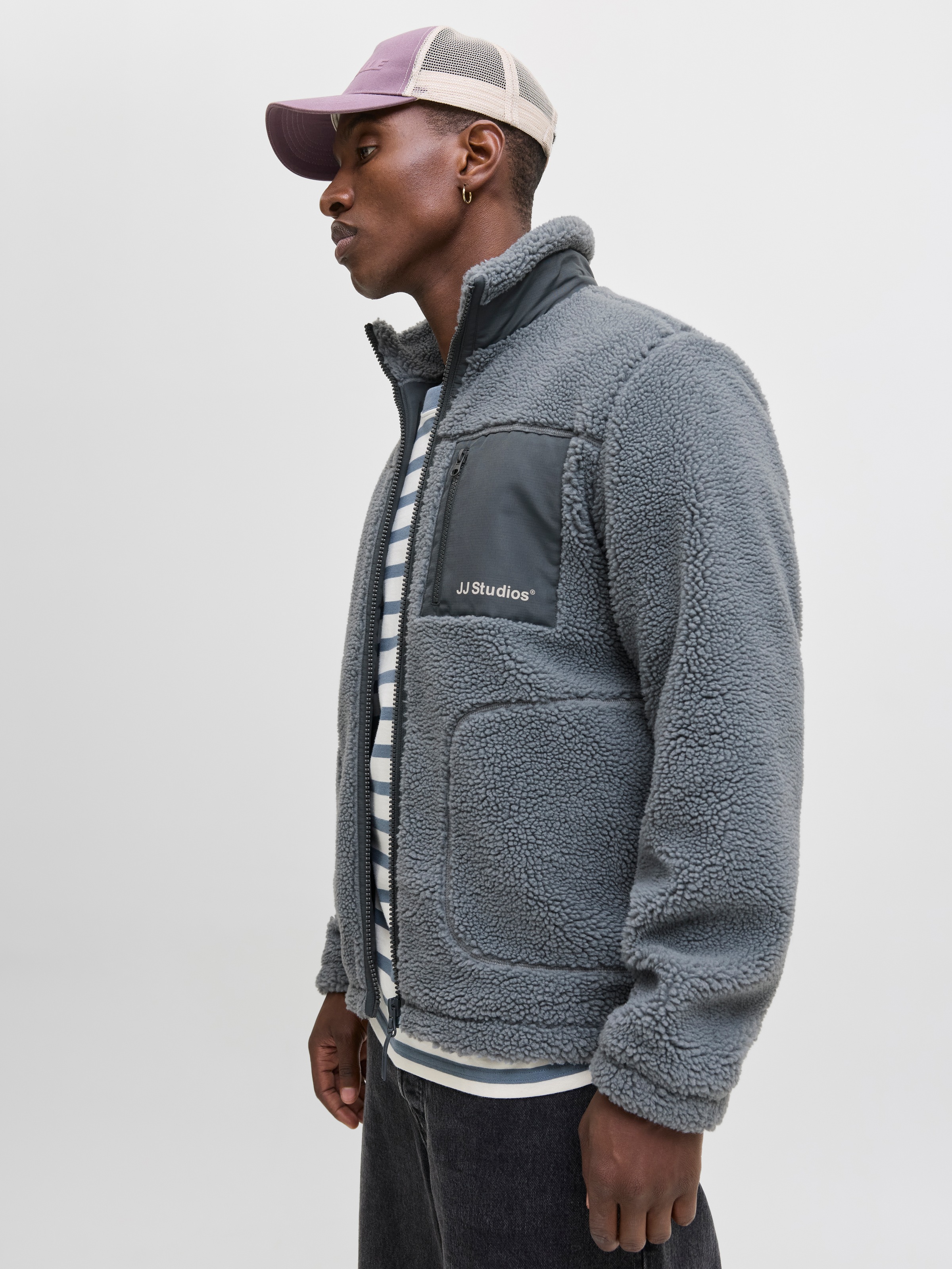 Jack & Jones Fleecejacke »JJESOHO TEDDY JACKET NOOS« ohne Kapuze