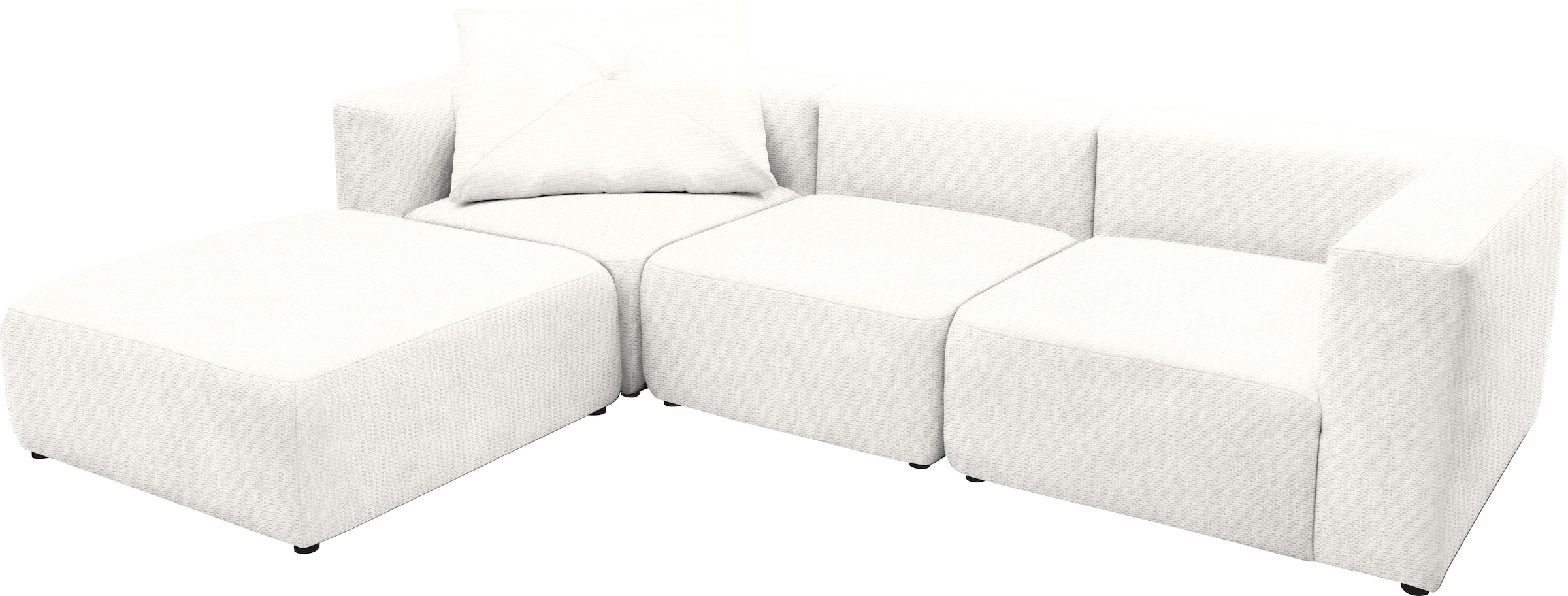 Home affaire 3-Sitzer »Utvik kann individuell zusammengestellt werden« Modulsofa, bestehend aus 2 Eck-, 1 Mittelelement und 1 Hocker