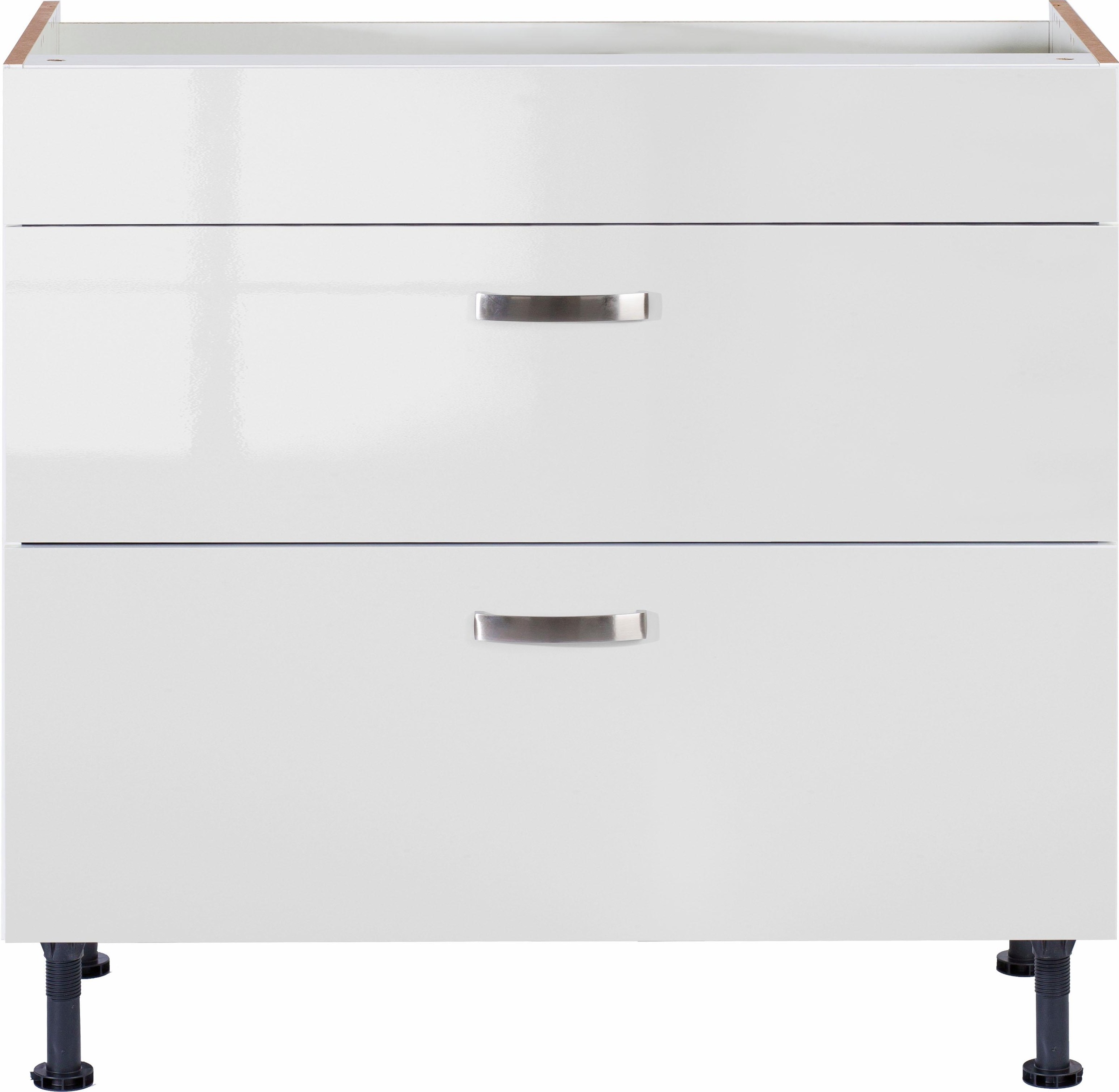 KOCHSTATION Kochfeldumbauschrank "KS-Cara" Breite 90 cm, mit Vollauszügen und Soft-Close-Funktion