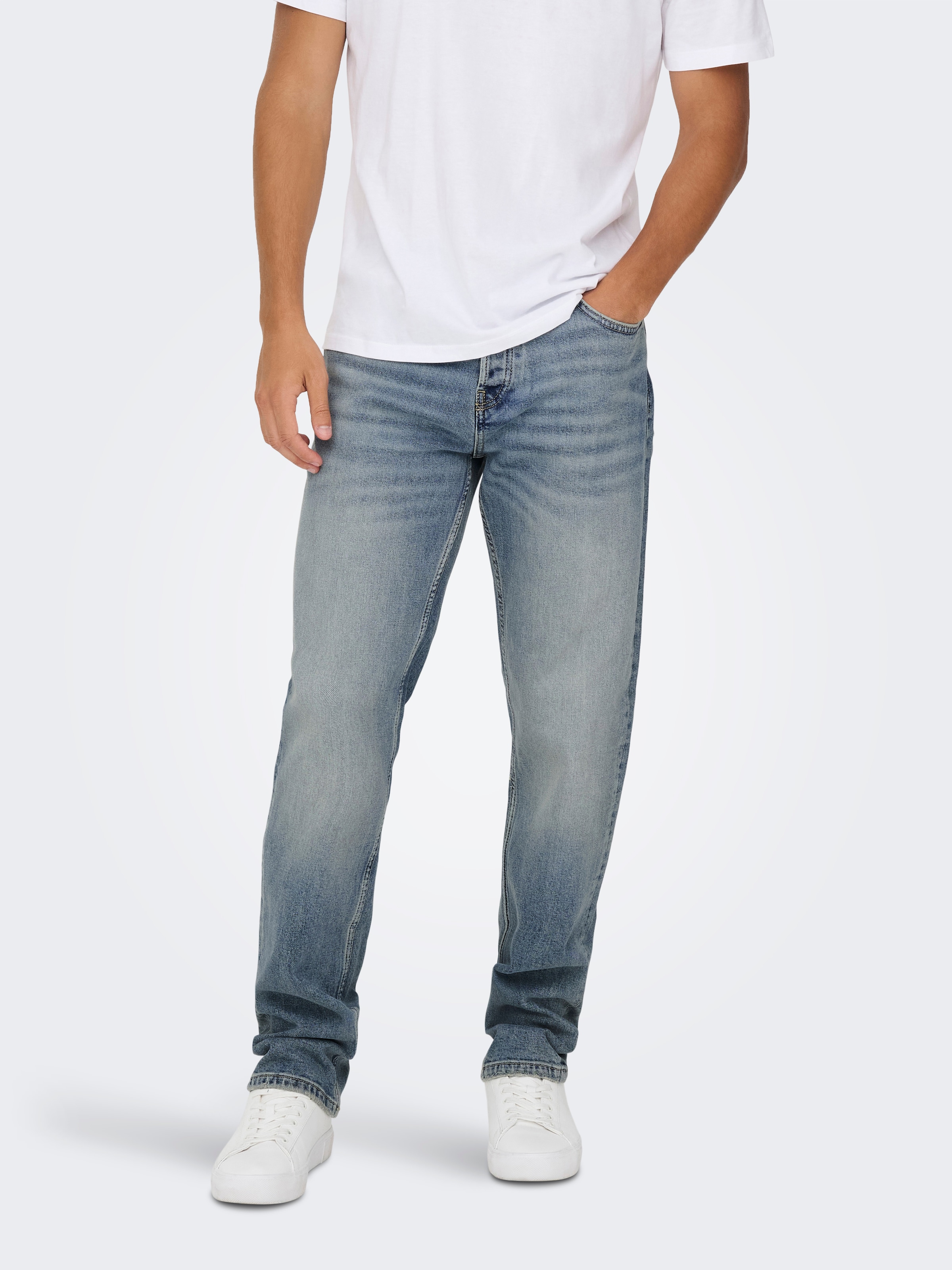 ONLY & SONS Straight-Jeans »ONSEDGE PERFORMANCE LB 3816 DOT DNM NOOS«