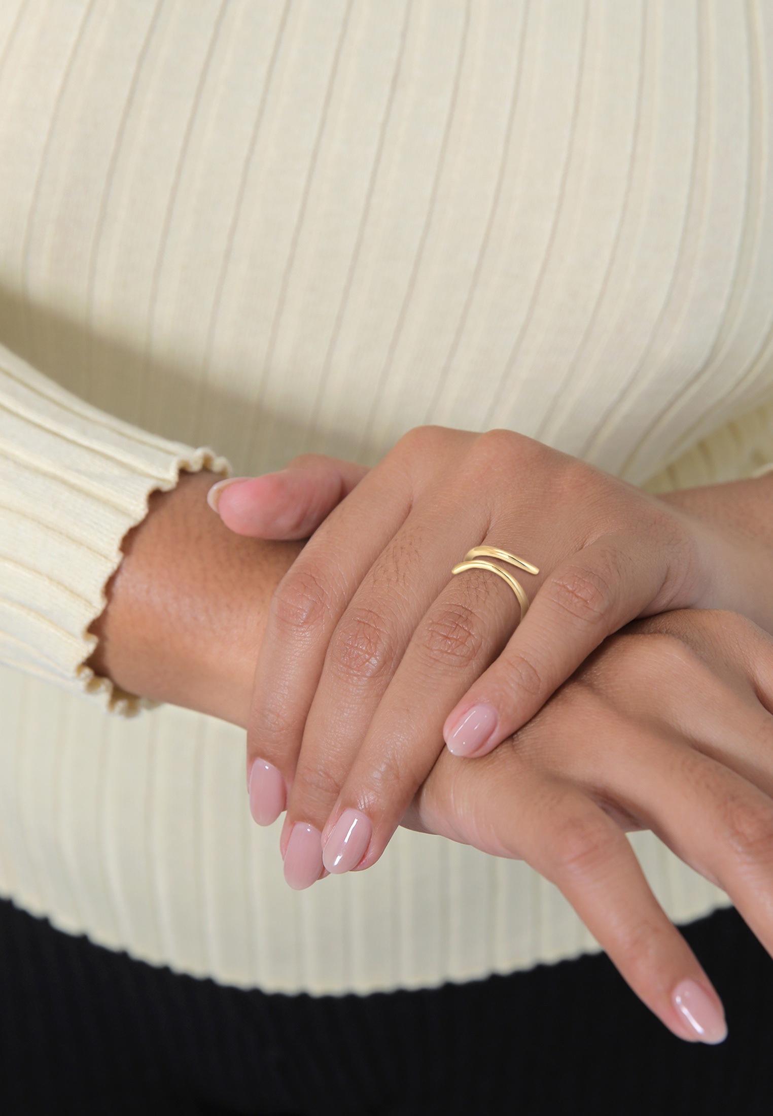 Elli Silberring »Ring Wickelring offen verstellbar Statement 925 Silber«