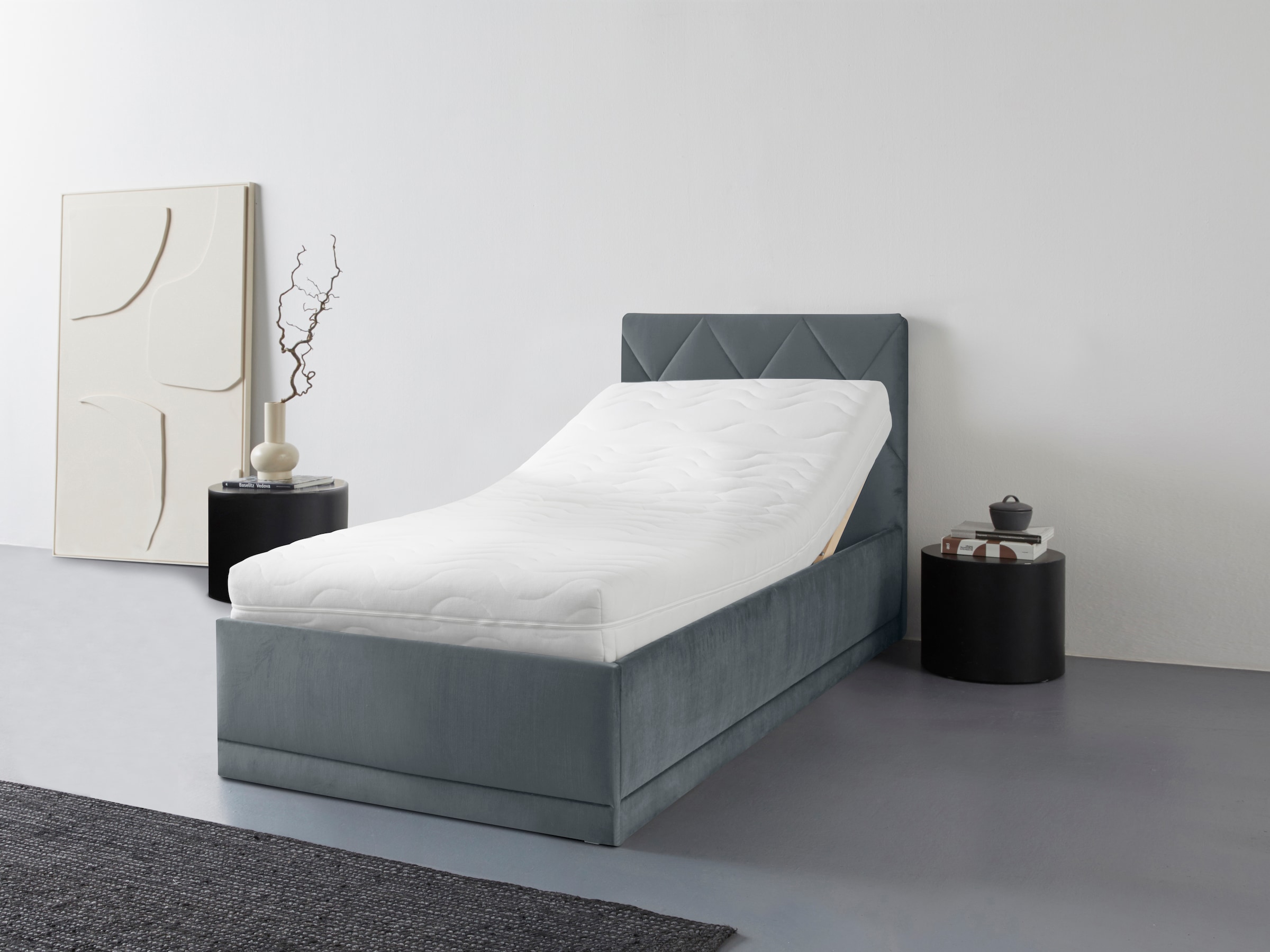 Westfalia Schlafkomfort Polsterbett »Adamas« auch mit Bettkasten, Knopfheftung mit Strasssteinen