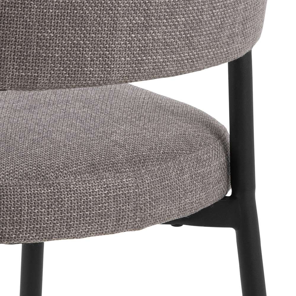 ACTONA GROUP Esszimmerstuhl »Edina – Esszimmerstuhl, Stuhl, 2er-Set, weicher Stoff, pflechteleicht«, Luxus-Microfaser, Stoff, schwarze Stahlbeine, 2er-Set