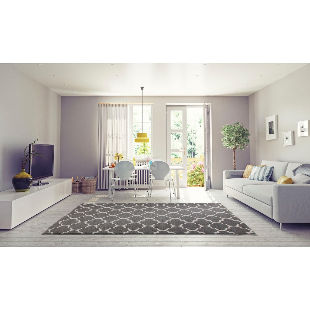 andas Teppich »Valon«, rechteckig, Indoor und Outdoor geeignet, Wohnzimmer