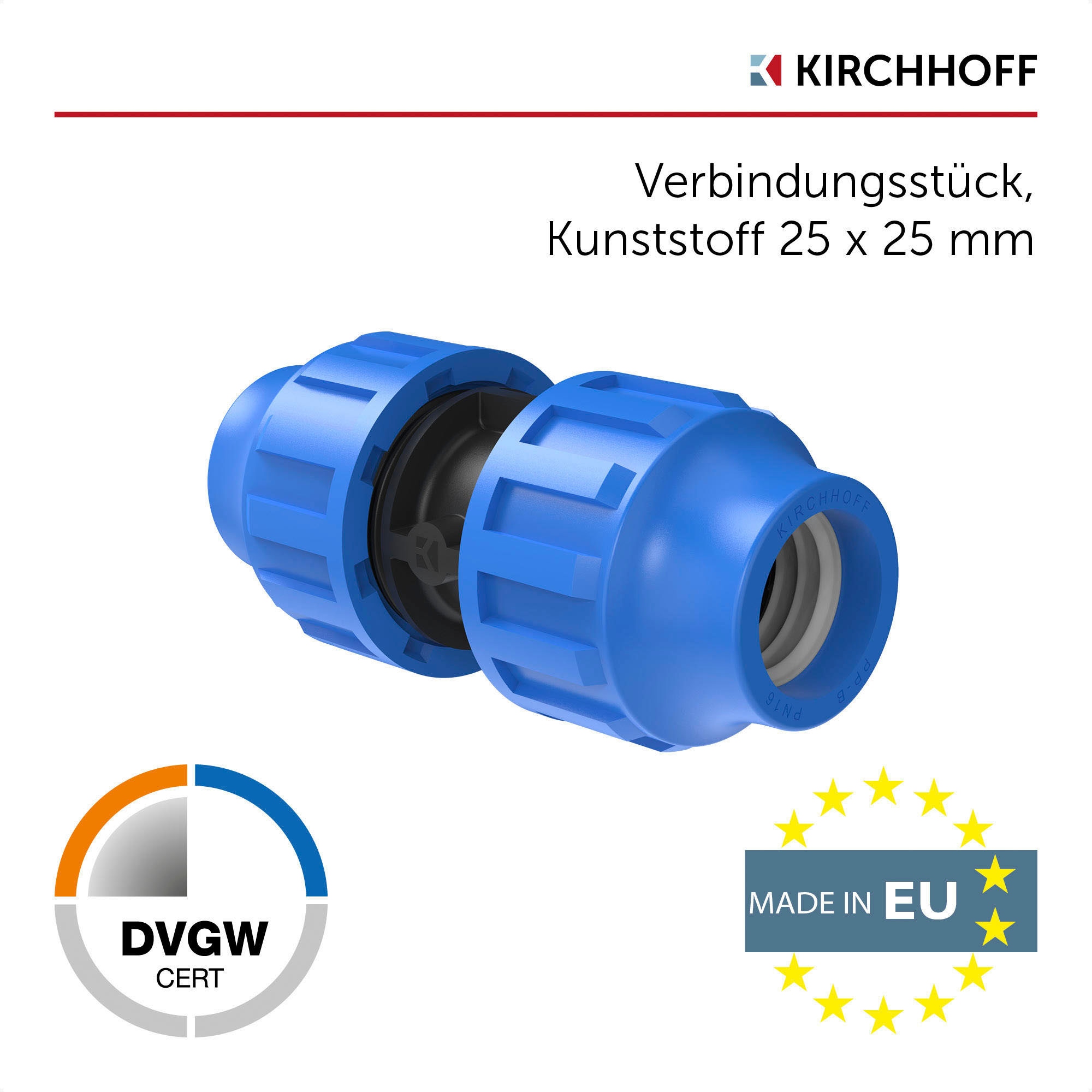 Kirchhoff Schlauchverbinder, für HDPE Rohr, 25 mm