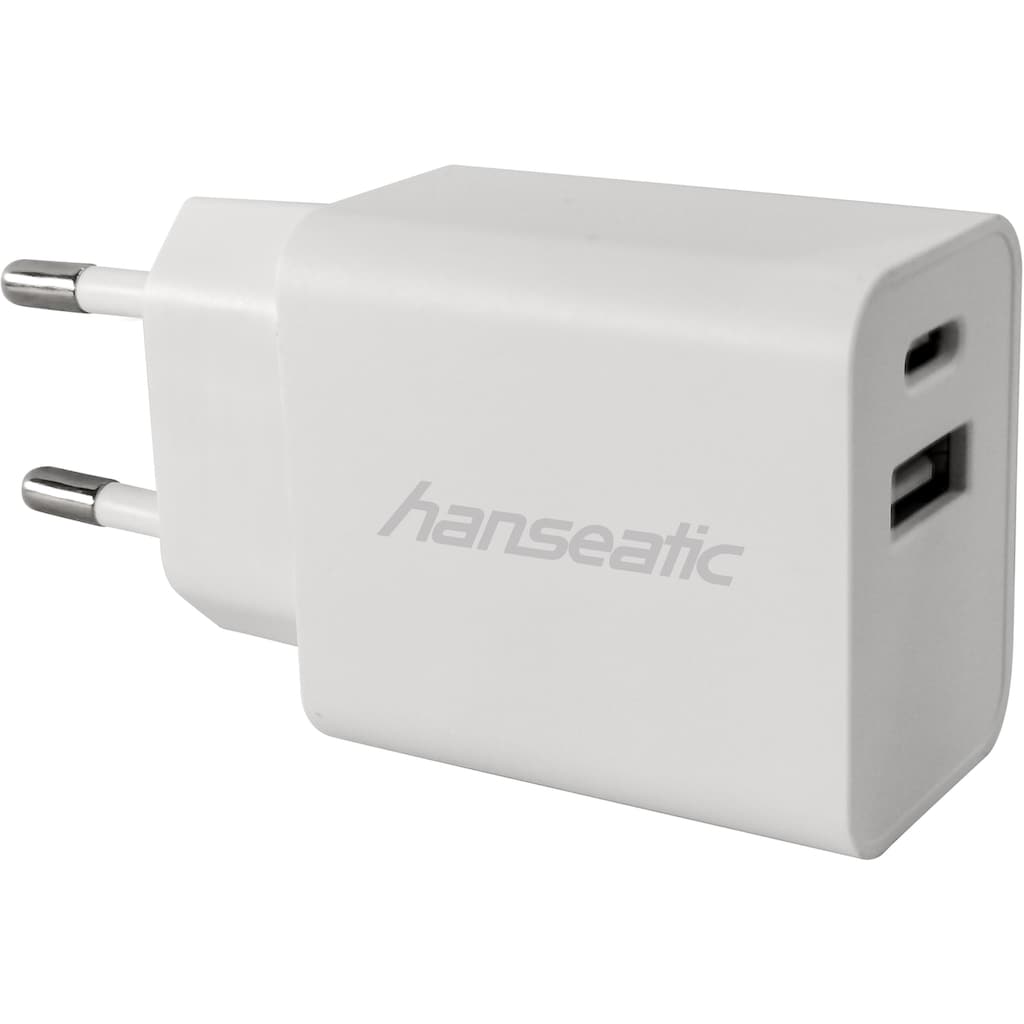 Hanseatic Smartphone-Ladegerät, USB Ladegerät und universal Ladekabel (Power Delivery (PD) 20W
