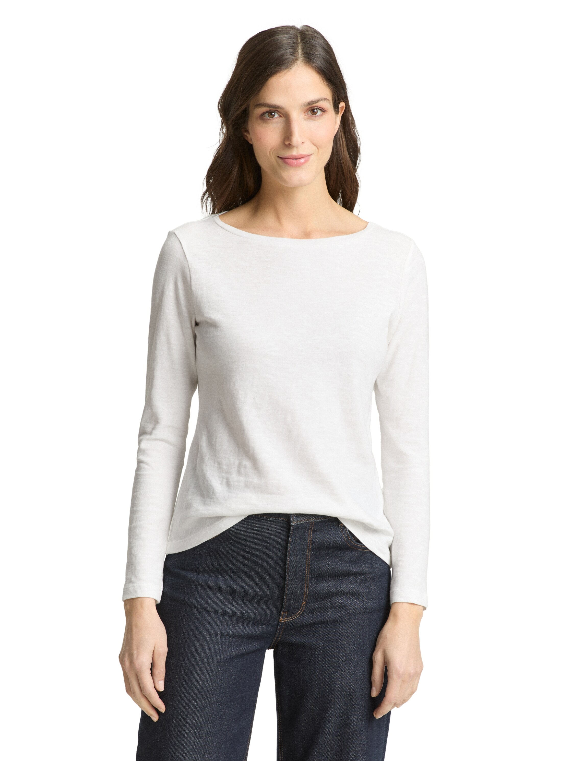 TOM TAILOR Langarmshirt unifarben