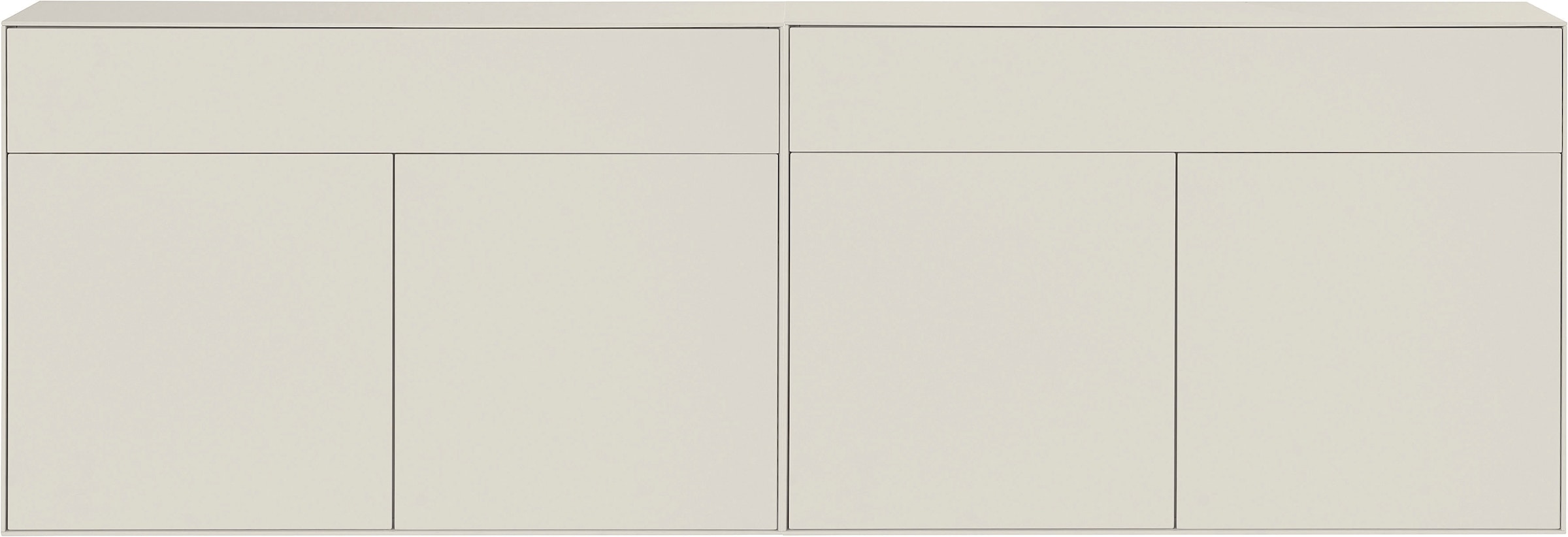 LeGer Home by Lena Gercke Sideboard »Essentials«, (2 St.), Breite: 224cm, MDF lackiert, Push-to-open-Funktion