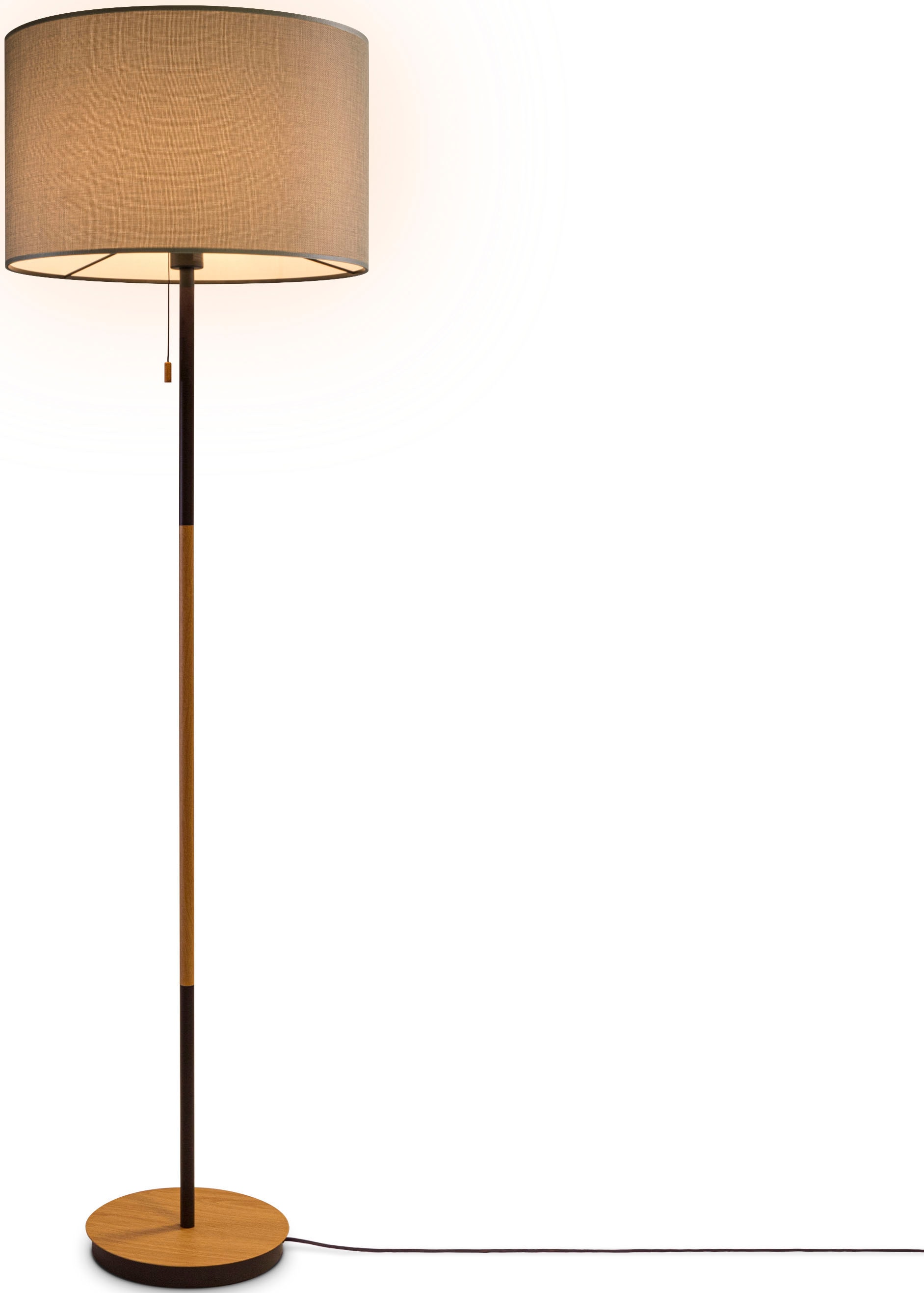 Stoffschirm | Home Einfarbig Garantie online XXL UNI 3 »EKO Standleuchte COLOR«, Wohnzimmer CANVAS kaufen Jahren E27 Paco Stofflampe Skandi mit Stehlampe