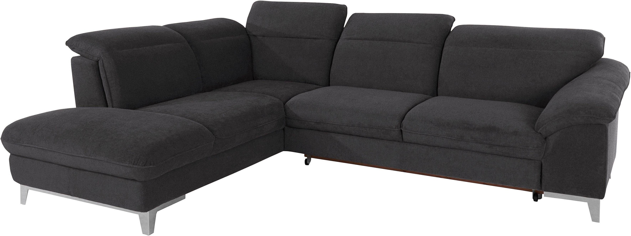 COTTA Polstergarnitur »Teresa L-Form«, (Set), Set bestehend aus: Ecksofa mit Kopfteilverstellung & Hocker