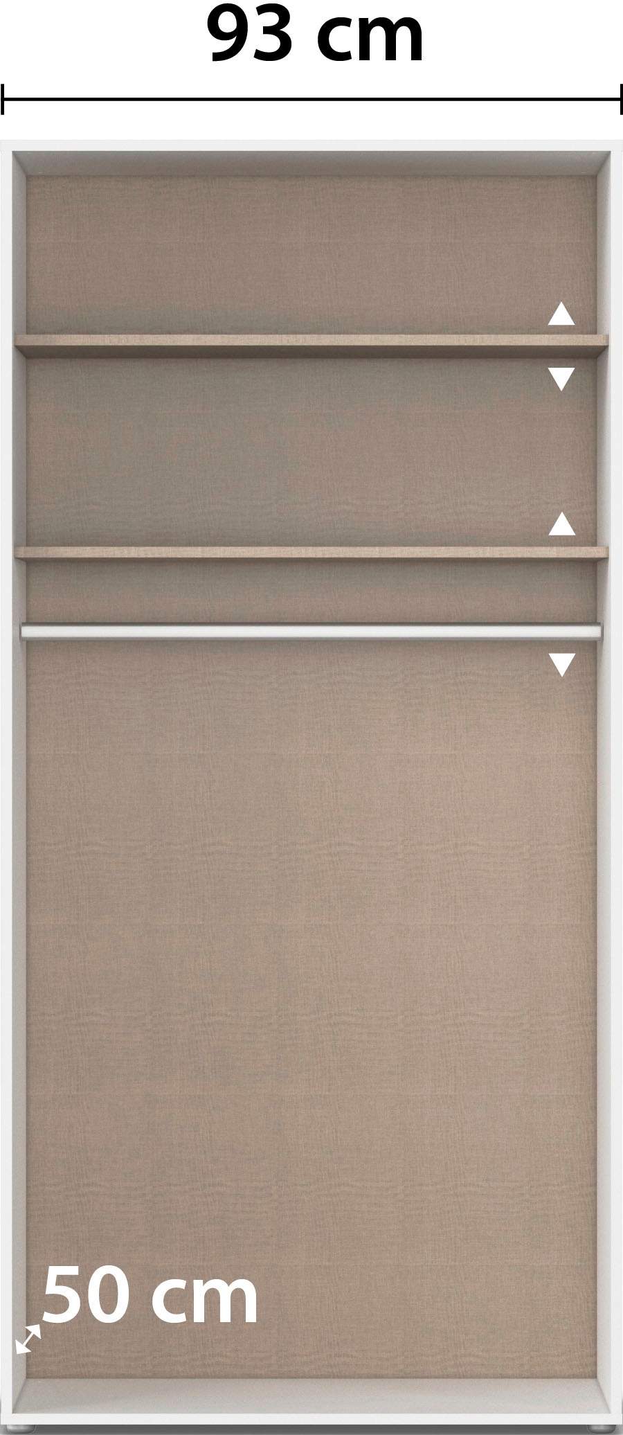 rauch Kleiderschrank »VOYAGER Garderobe Wäscheschrank TOPSELLER Schlafzimmer« in 3 verschiedenen Ausstattungen BASIC/CLASSIC/PREMIUM,  mit 2 modernen Griffvarianten, viel Stauraum MADE IN GERMANY