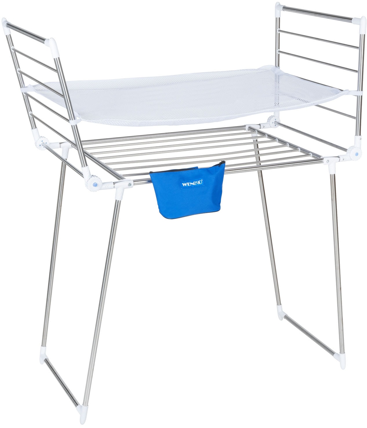 WENKO Wäscheständer »Modell Profi Plus« Flügel Wäschetrockner, Edelstahl, klappbar, mit Zubehör-Set