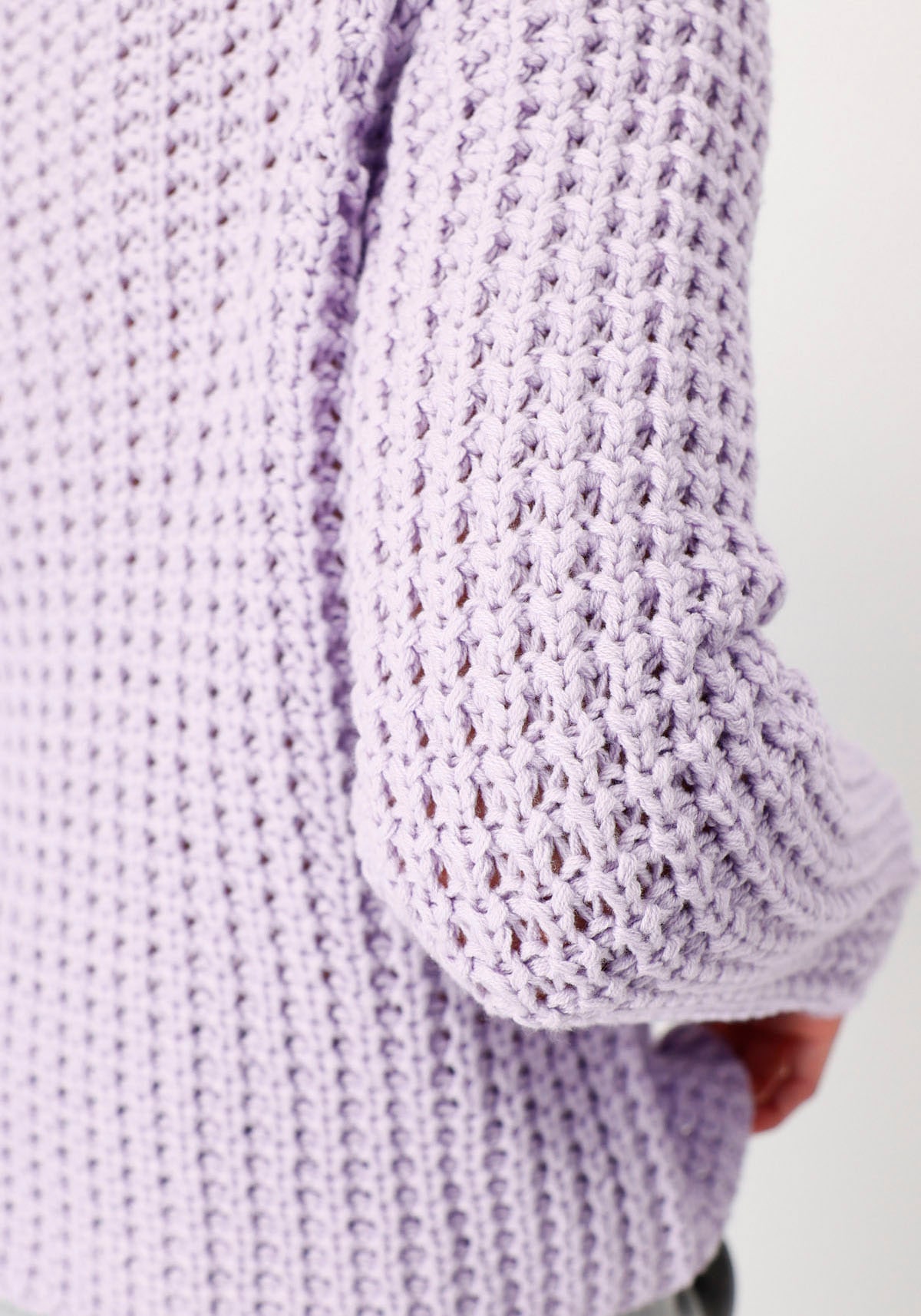 Monari Stehkragenpullover, aus Perlfangstrick