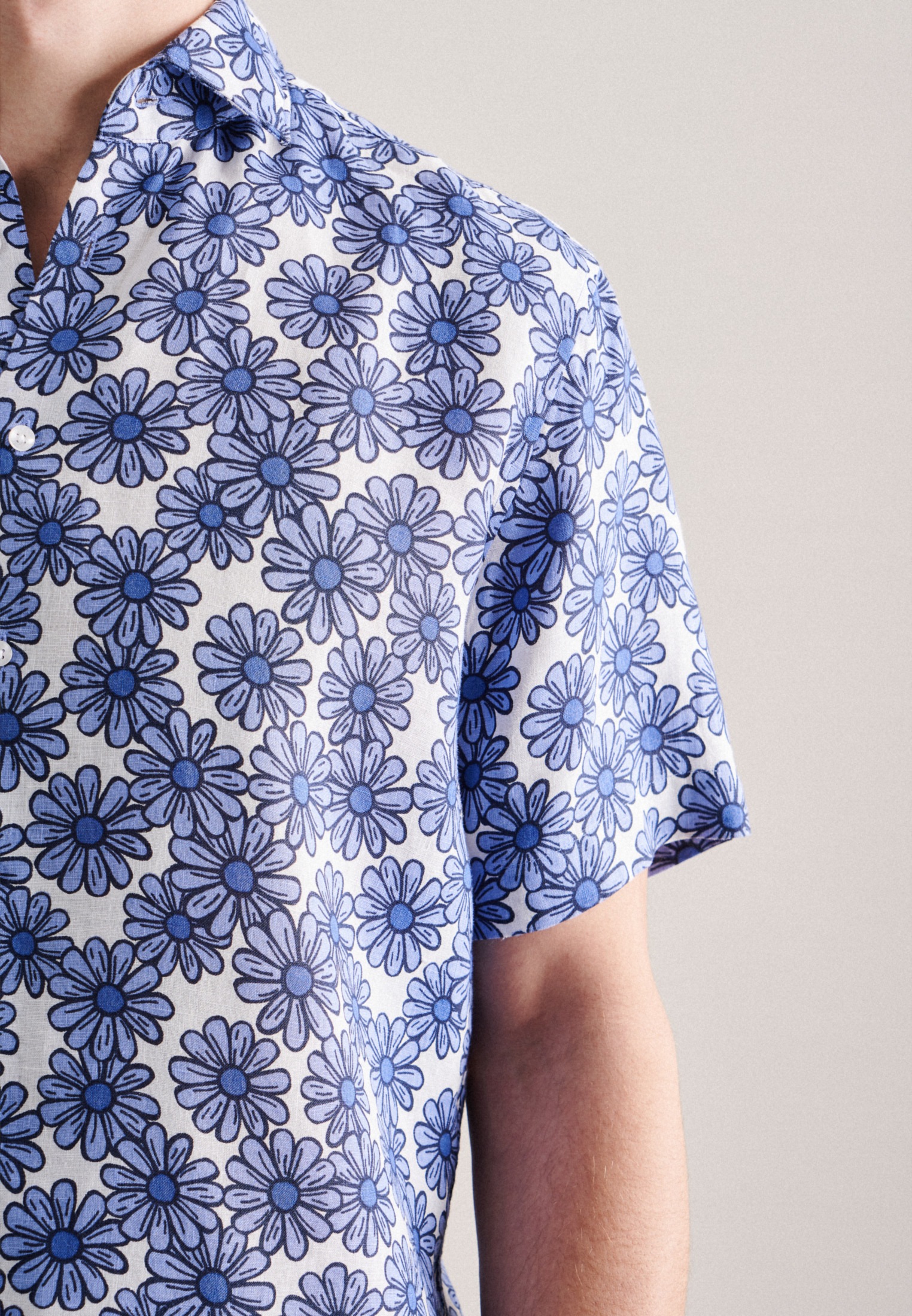 seidensticker Businesshemd »Regular«, Regular Kurzarm Kentkragen Floral