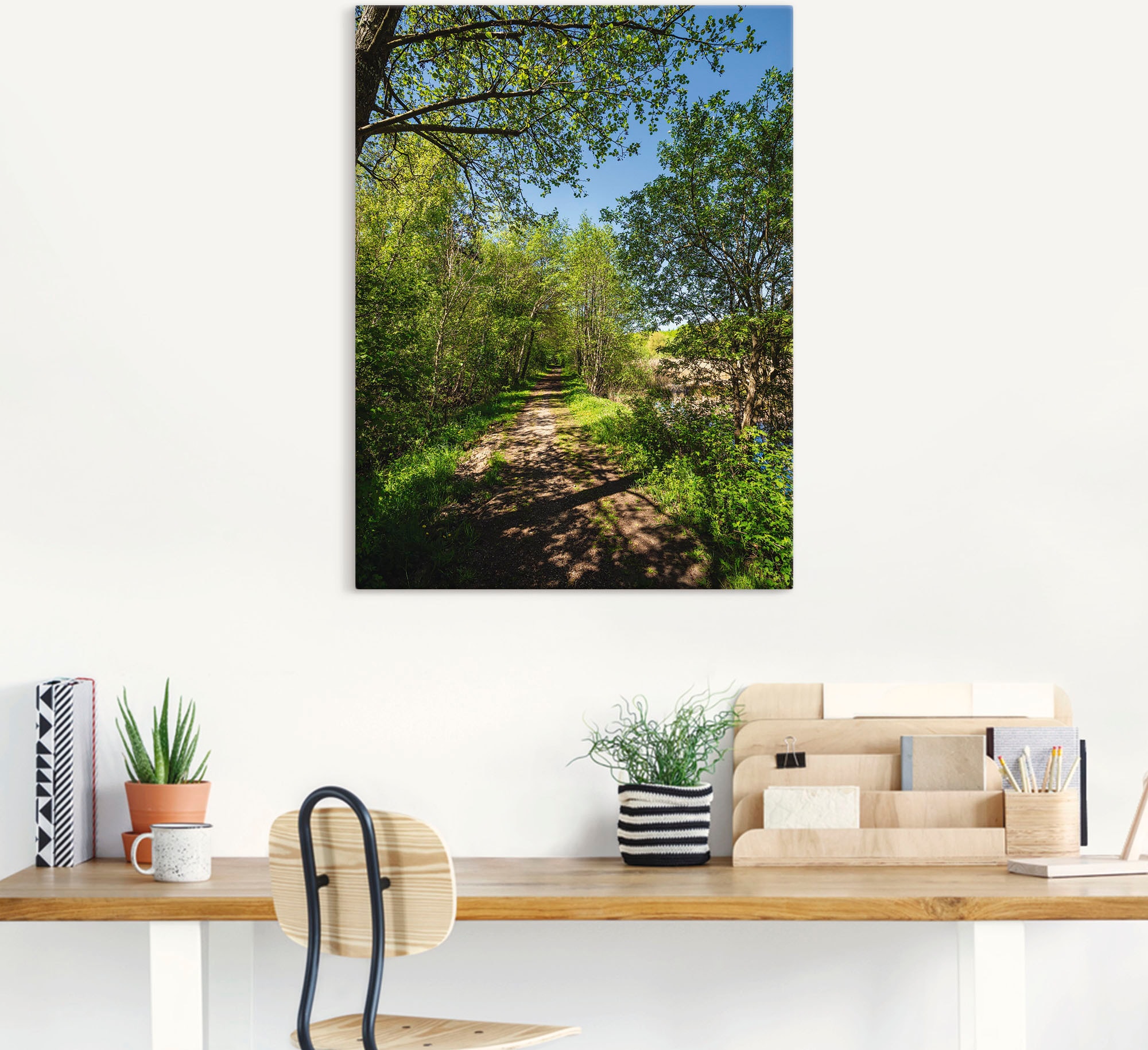 Artland Wandbild »Weg und Bäume bei Kuchelmiß«, Waldbilder, (1 St.), als Leinwandbild, Poster, Wandaufkleber in verschied. Größen