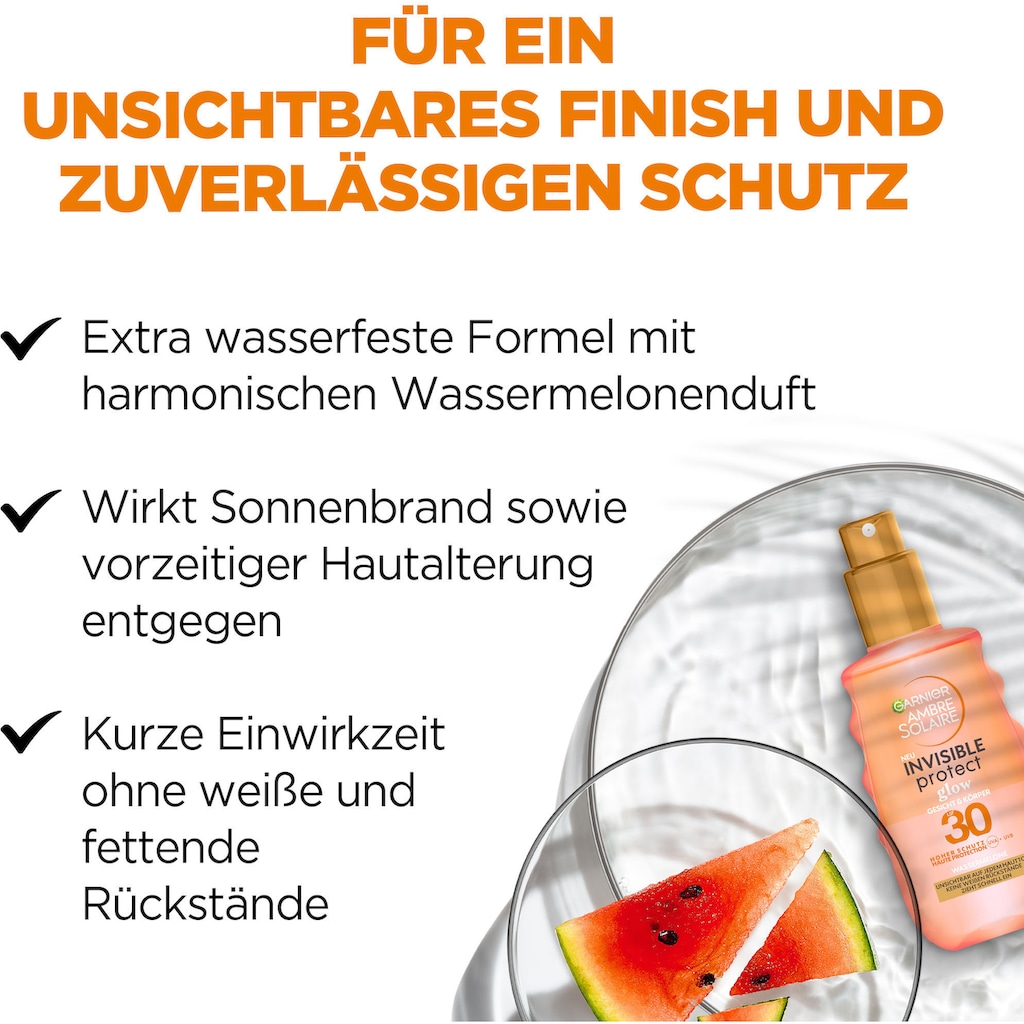 GARNIER Sonnenschutzspray »Invisible Protect Glow LSF30«