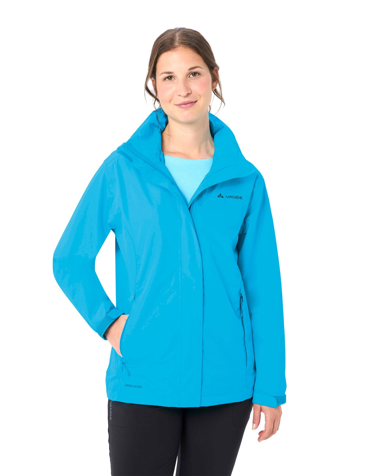 VAUDE Regenjacke »WOMEN'S ESCAPE LIGHT JACKET« mit Kapuze für Wandern und Trekking, wasserdicht und winddicht, atmungsaktiv