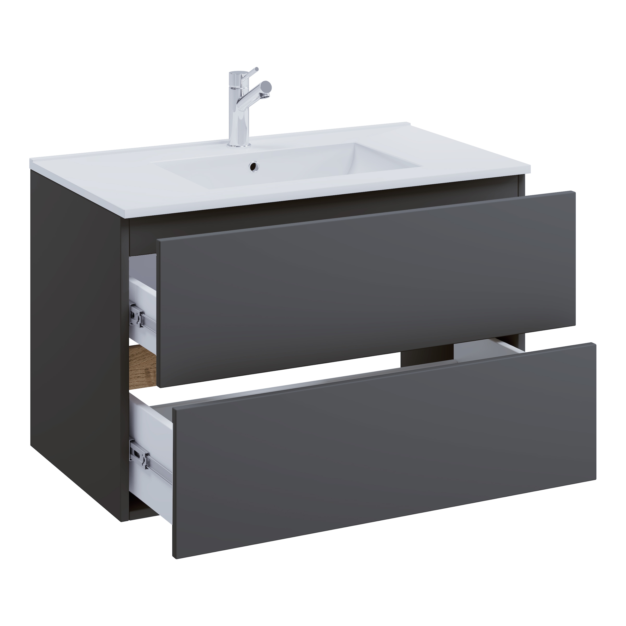 VCM Waschtisch »2 tlg. Badmöbel-Set mit Waschbecken Cosila-I 81 cm« 2 Stk. tlg.